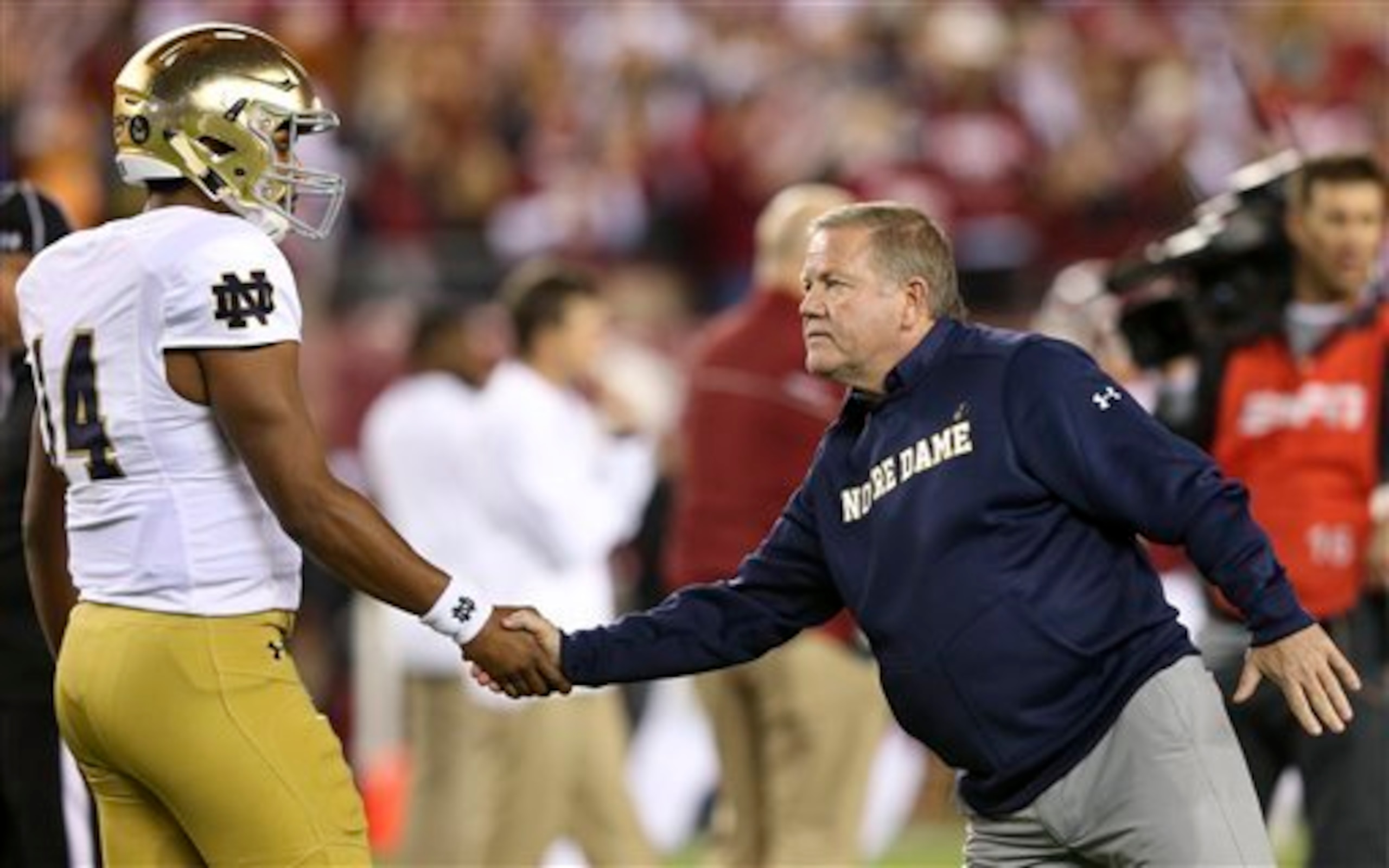 DeShone Kizer and Brian Kelly