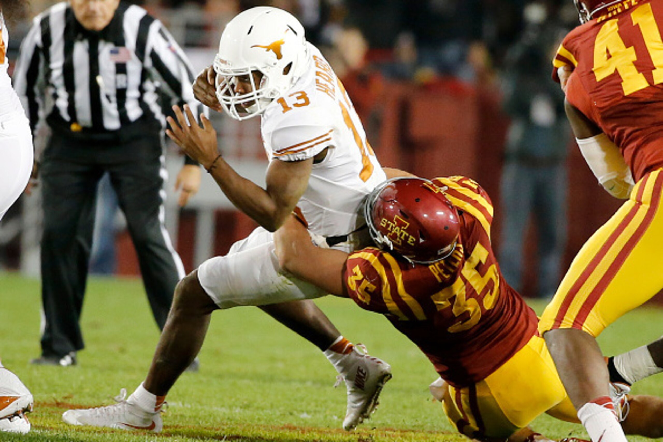 Texas quarterback Jerrod Heard needs to take advantage of a good matchup when the Longhorns host Kansas on Saturday. Texas quarterback Jerrod Heard needs to take advantage of a good matchup when the Longhorns host Kansas on Saturday.