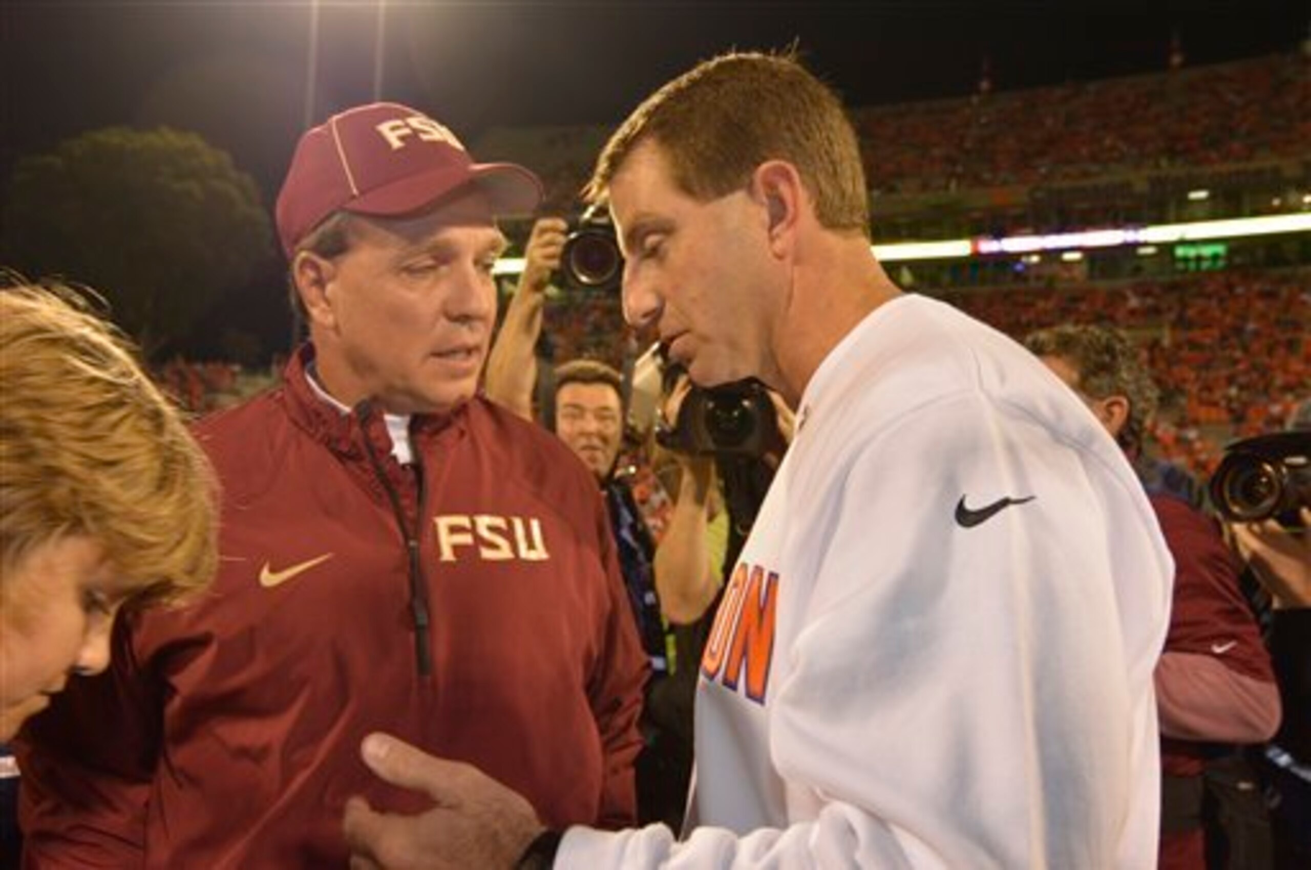 Florida State HC Jimbo Fisher and Clemson HC Dabo Swinney