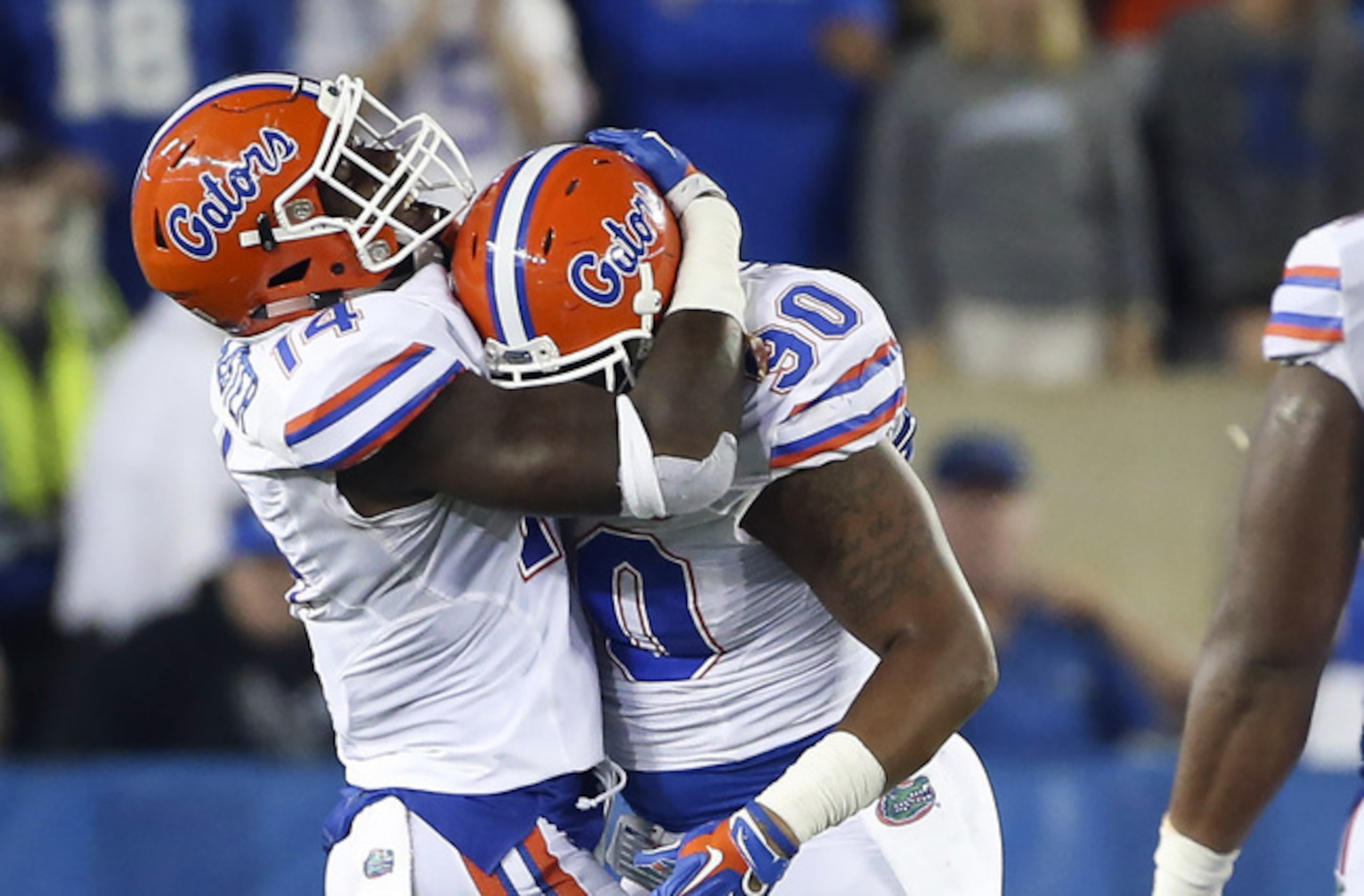 Alex McCalister (No. 14) and Jonathan Bullard