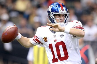 It'll be hard for Eli Manning to replicate his six-touchdown performance from a week ago.