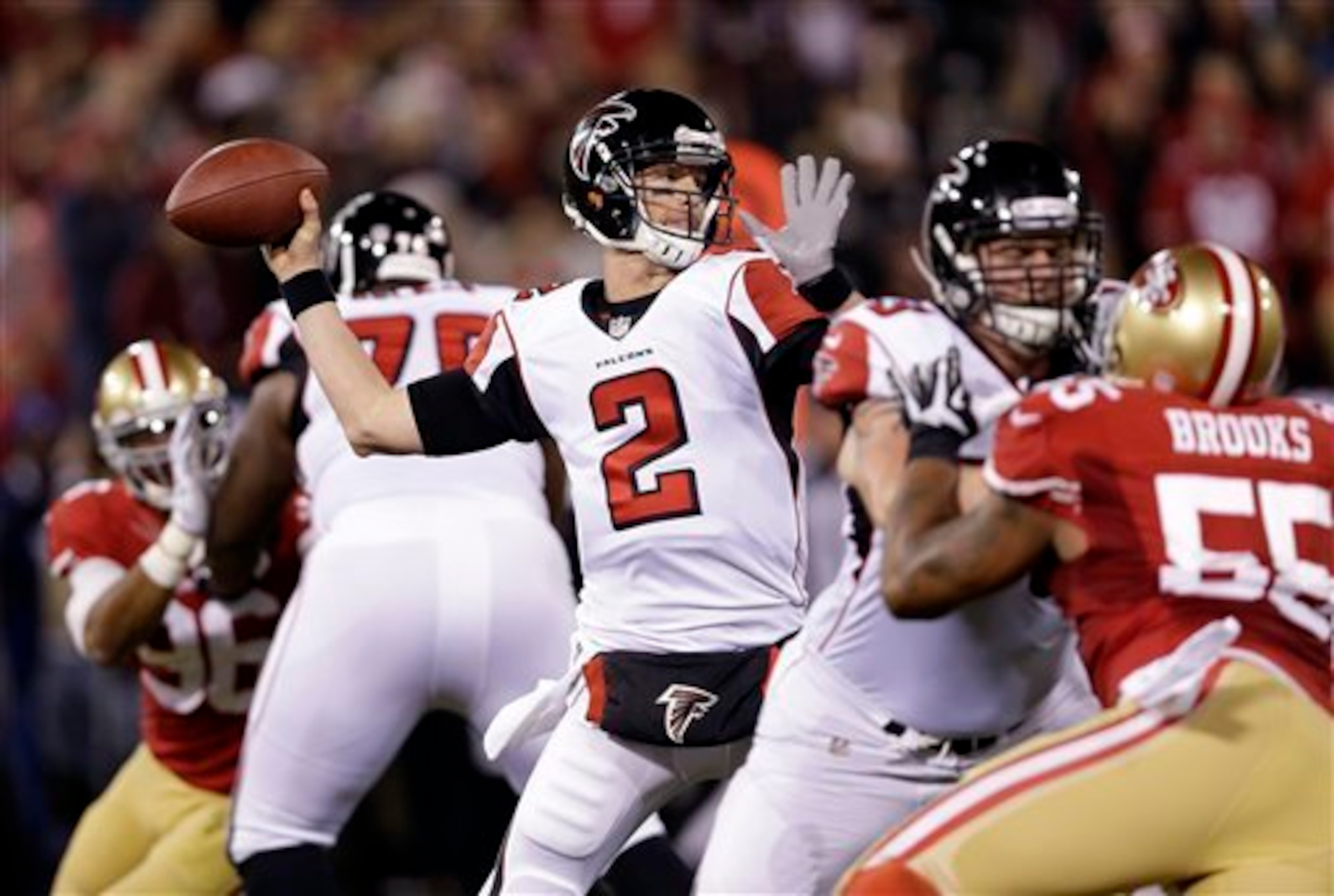 Will the 49ers be able to find a way to slow down Falcons quarterback Matt Ryan?