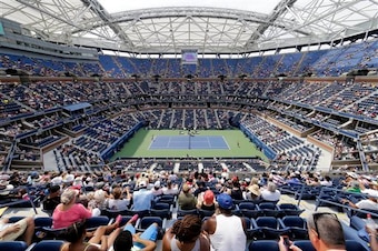 The new roof at Arthur Ashe stadium during the 2015 U.S. Open.