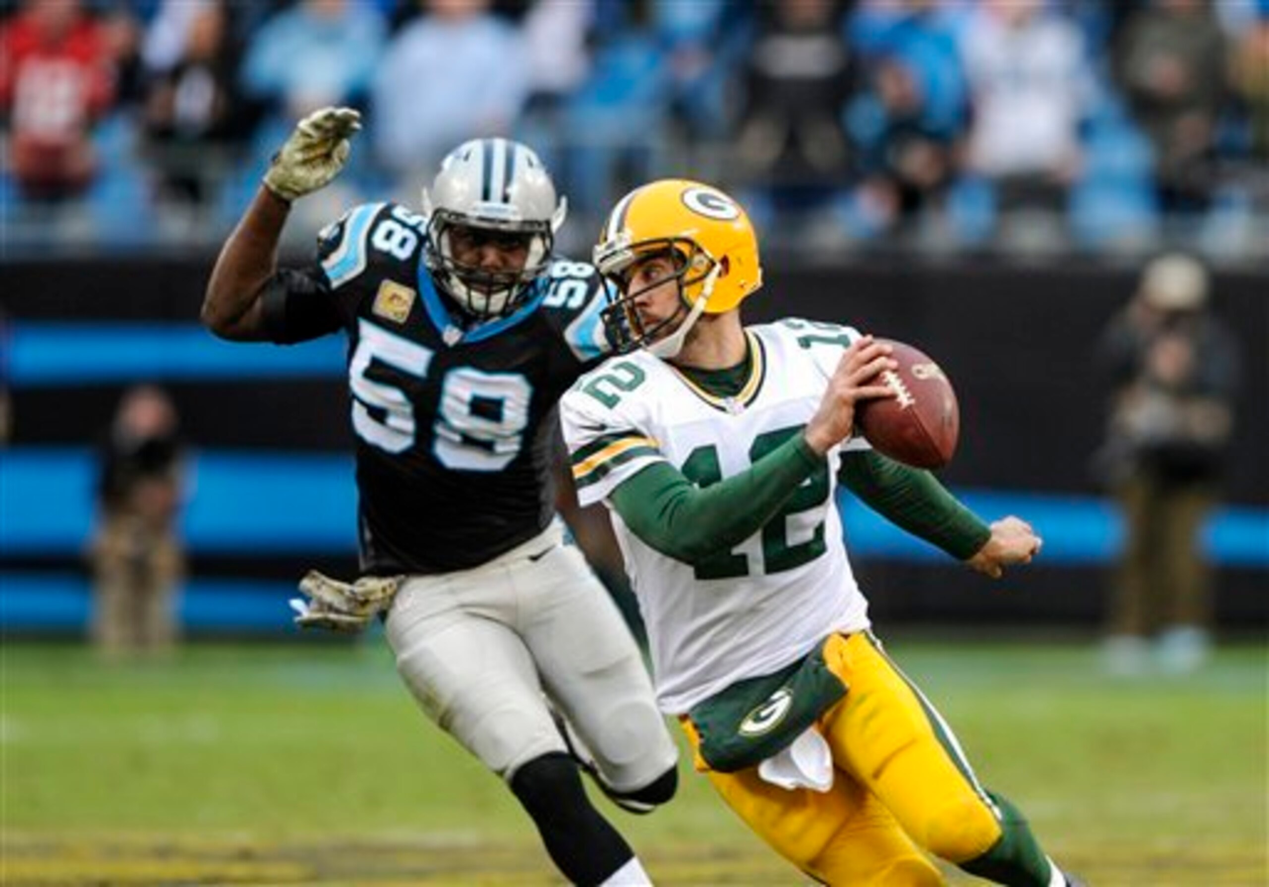 Thomas Davis and the Panthers held on against the Packers.