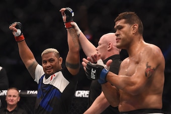 Mark Hunt (left)