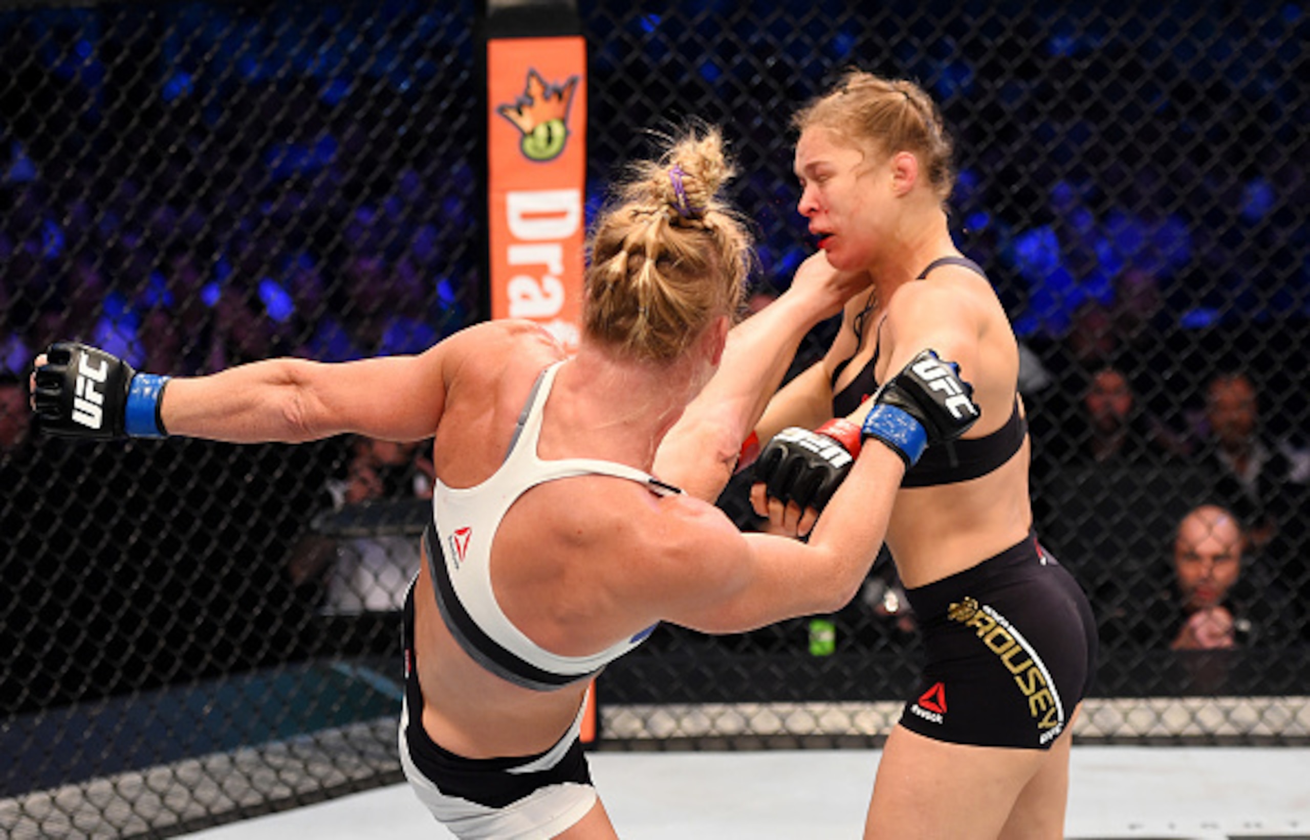 Holm finished Rousey in the second round. Holm finished Rousey in the second round.