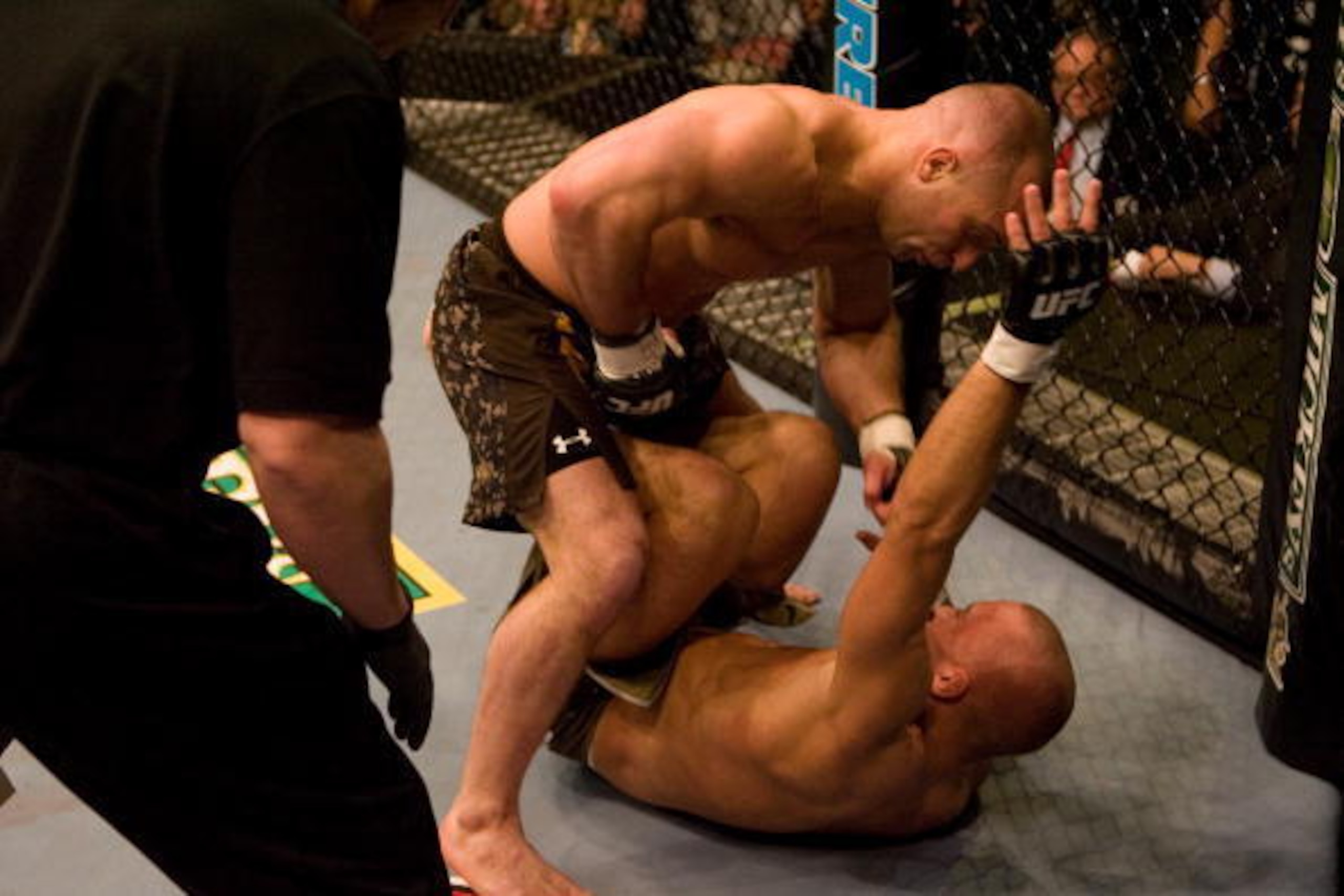 Matt Serra (top) and Georges St-Pierre Matt Serra (top) and Georges St-Pierre