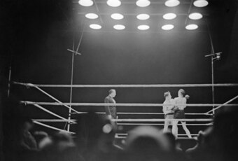 Fans, including the ones pictured above, were treated to the rivalry way back in 1934.