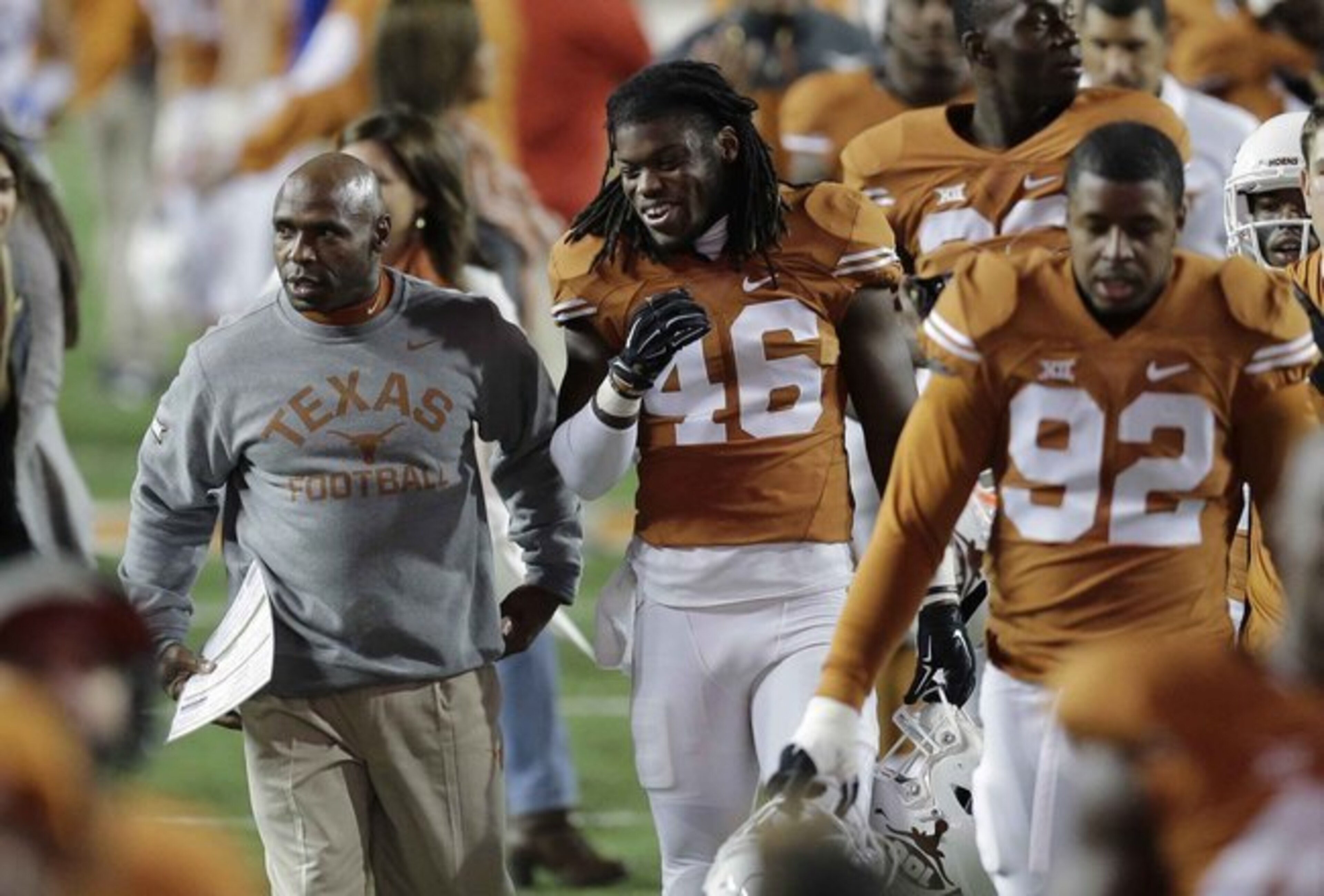 Jefferson (46) is one of several Texas defensive players working to get healthy.