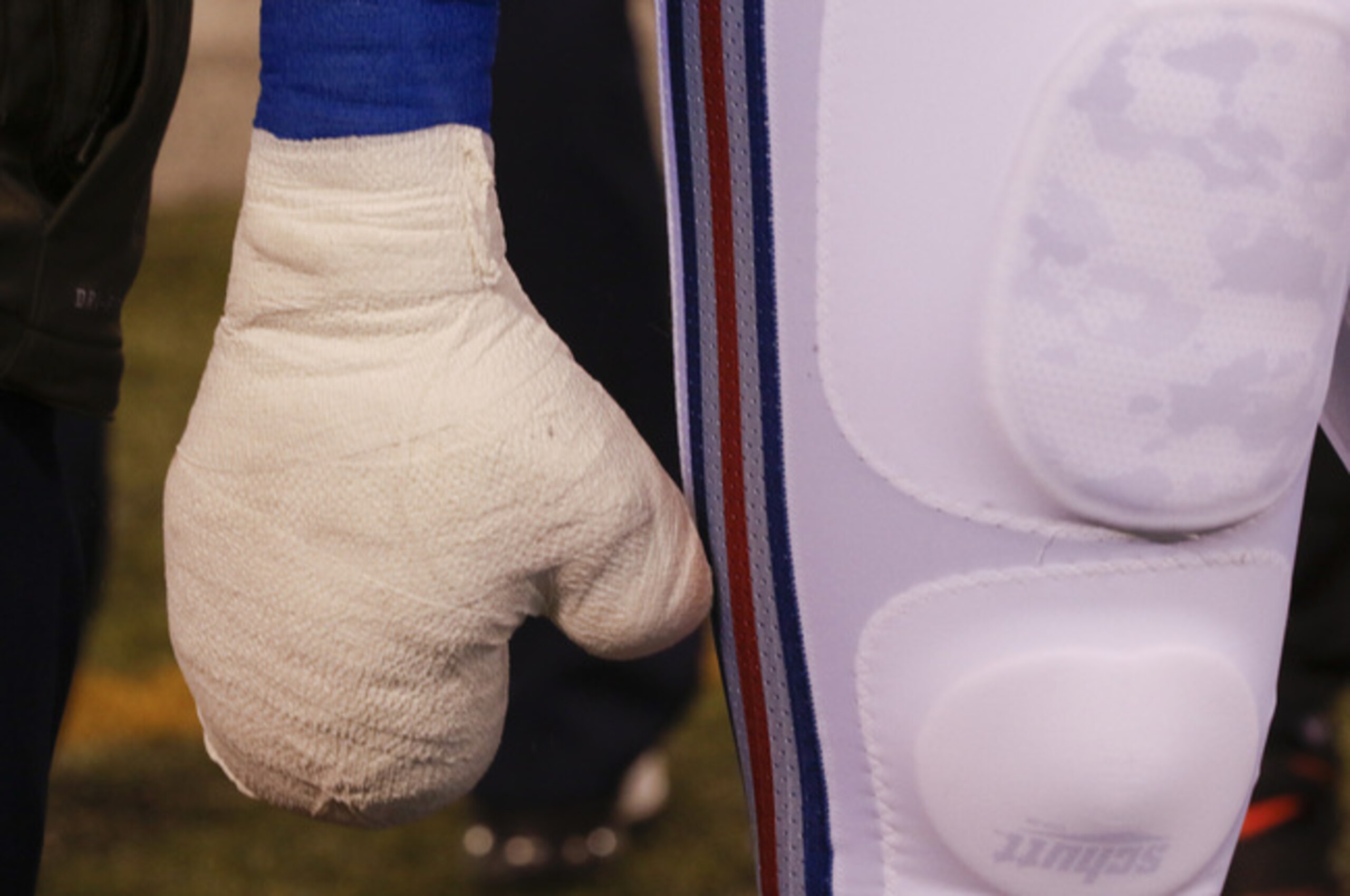 Jason Pierre-Paul is re-learning how to play on the defensive line