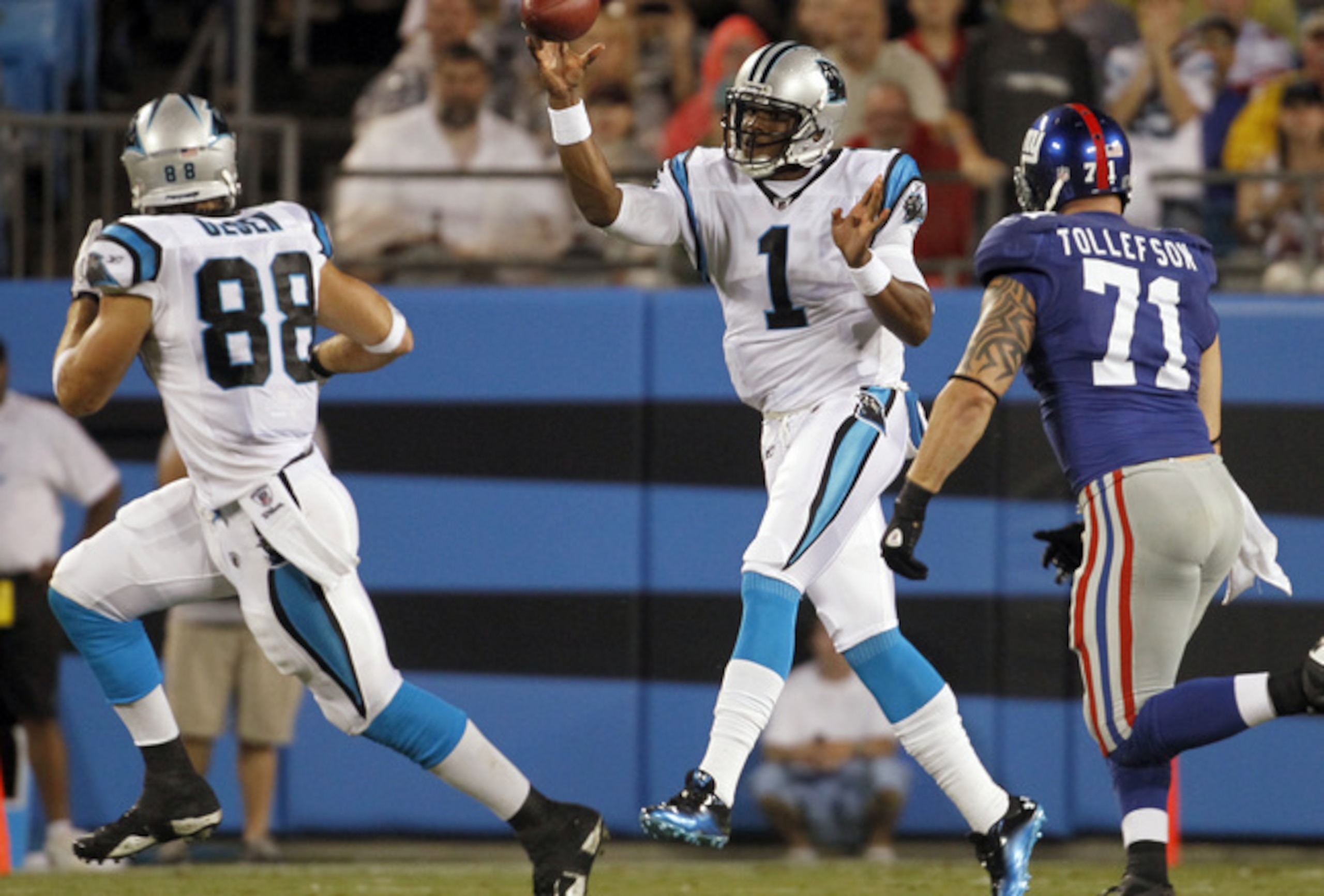 To pull the upset, the Redskins have to limit the amount of times Newton and Olsen connect.