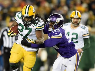 Running back Eddie Lacy had a productive game for the Packers.