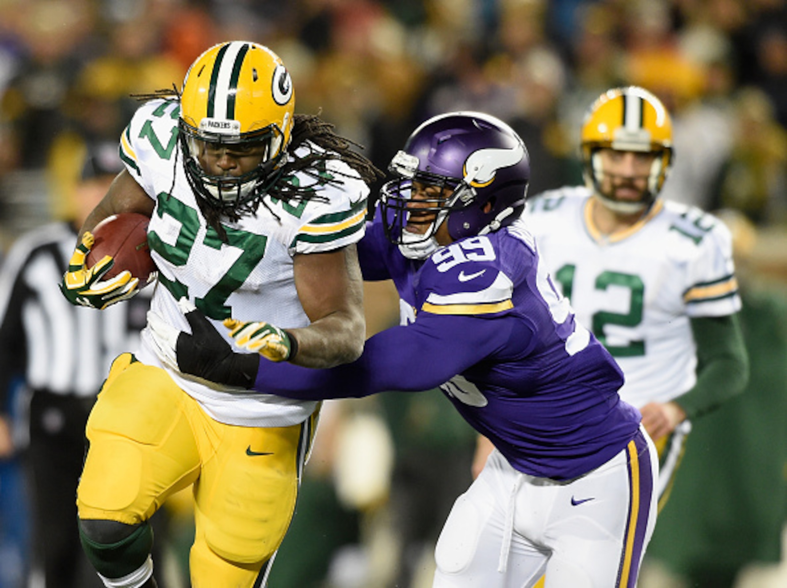 Running back Eddie Lacy had a productive game for the Packers.