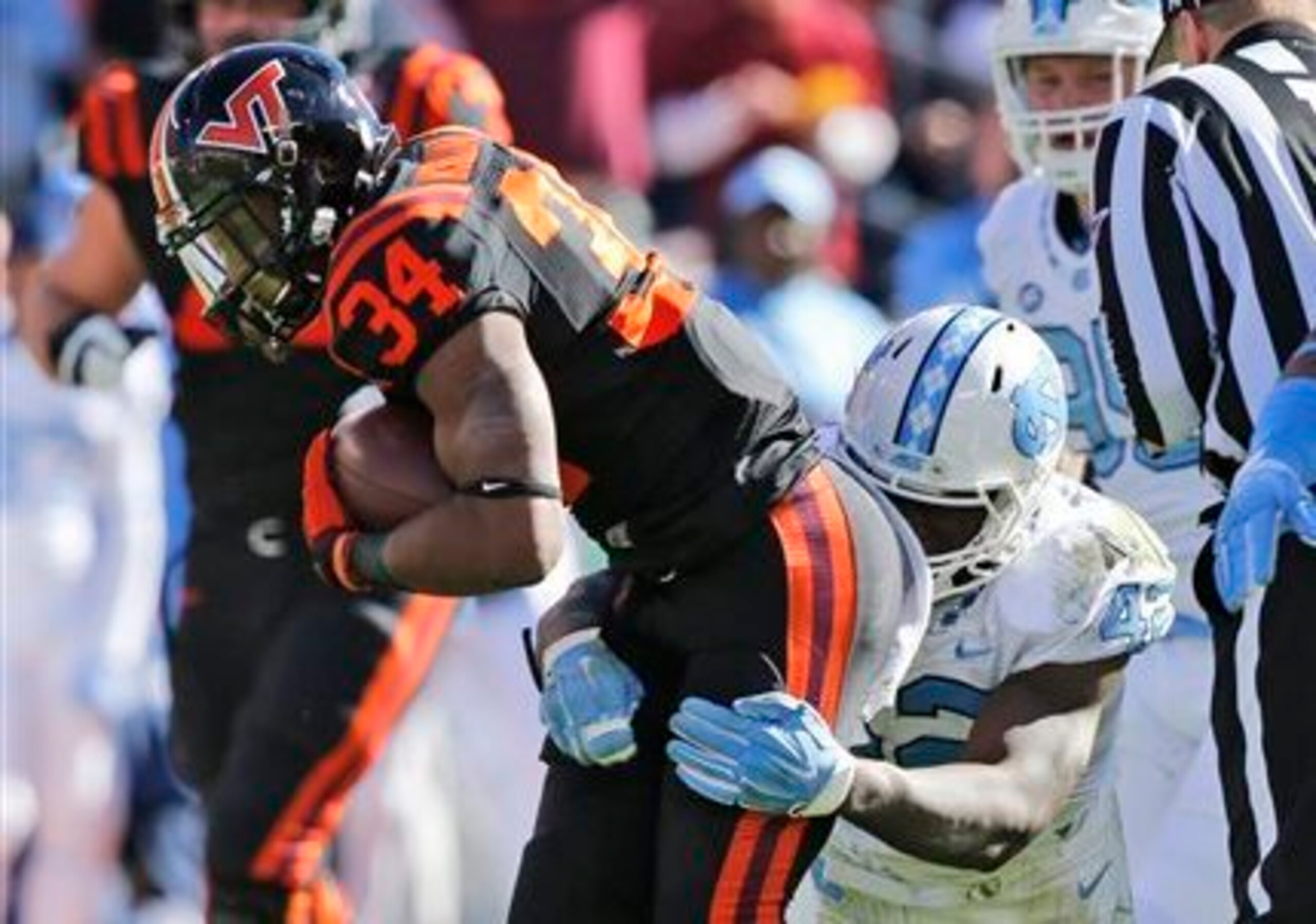 North Carolina LB Shakeel Rashad (right) North Carolina LB Shakeel Rashad (right)