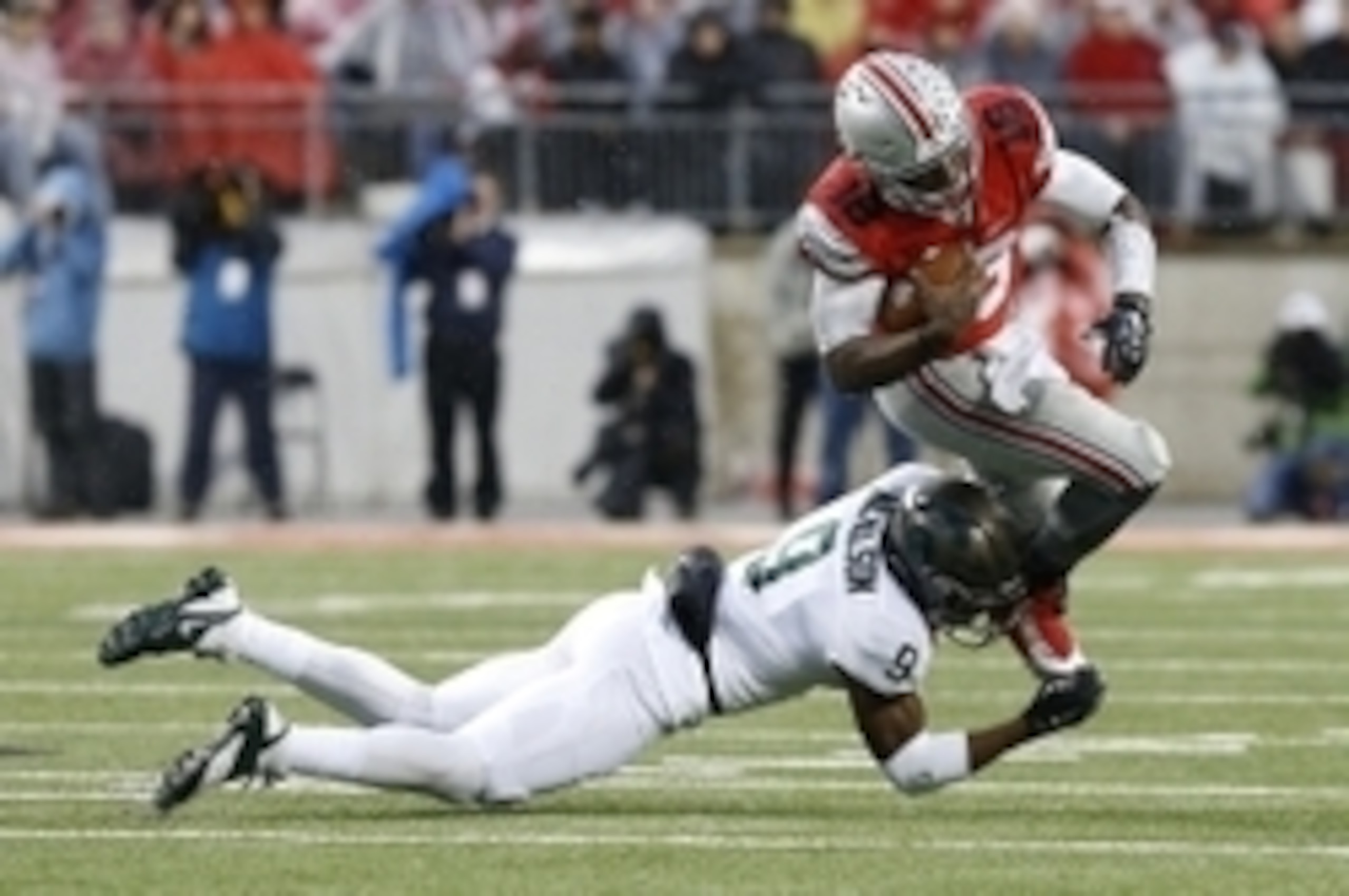 Michigan State S Montae Nicholson (bottom) Michigan State S Montae Nicholson (bottom)