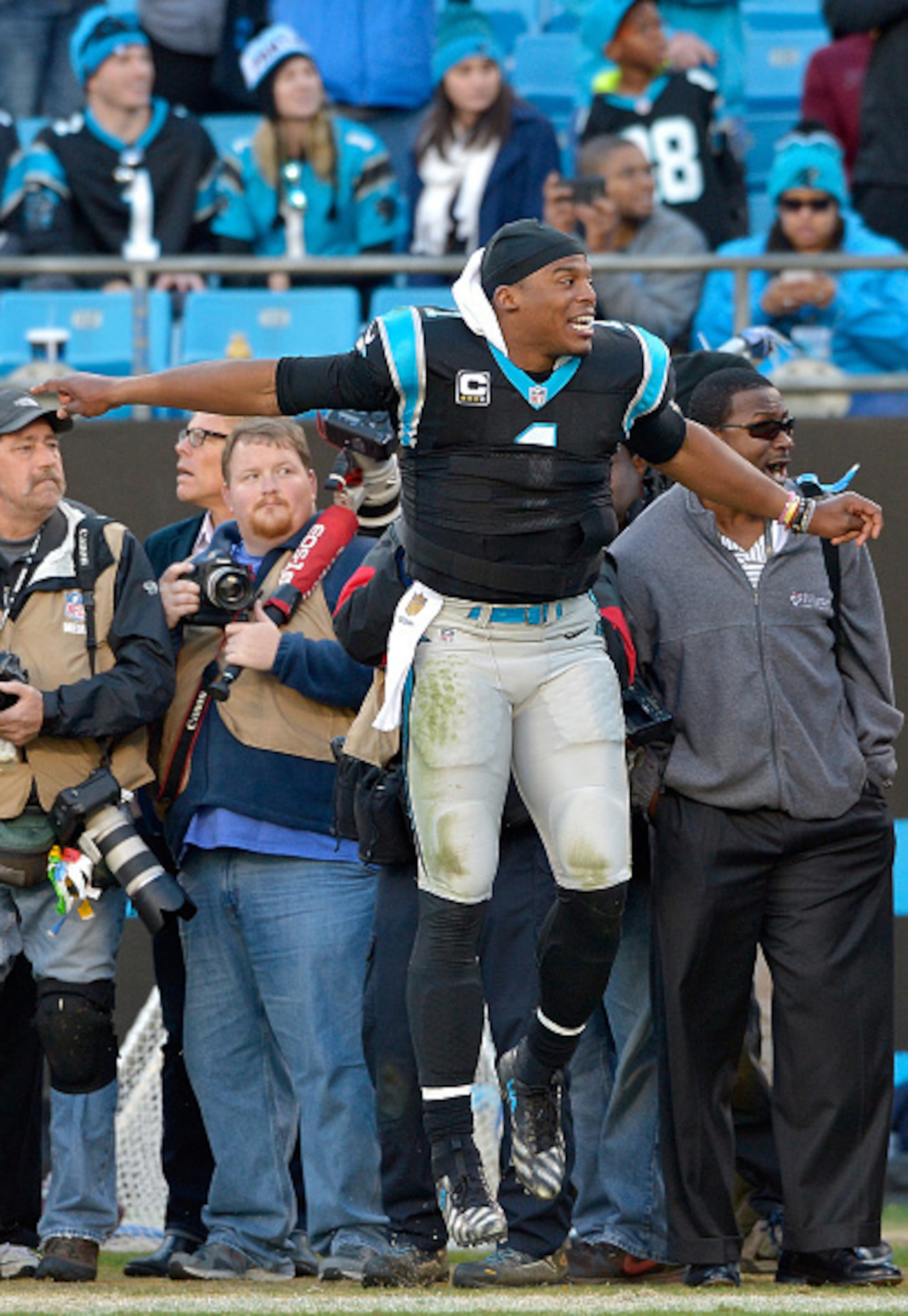 Courtesy of Washington's porous defense, Cam Newton had much to celebrate.