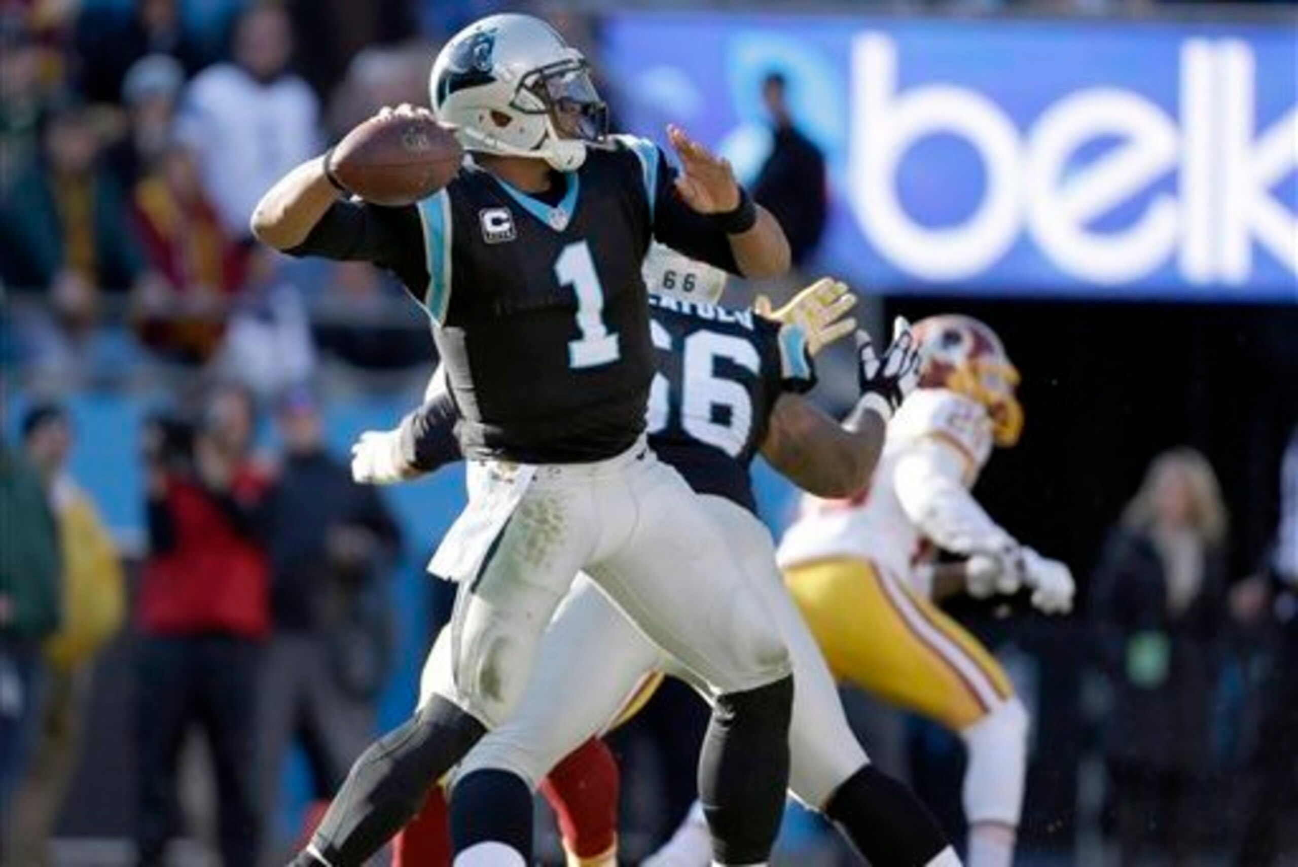 Cam Newton and company destroyed Washington on Sunday.