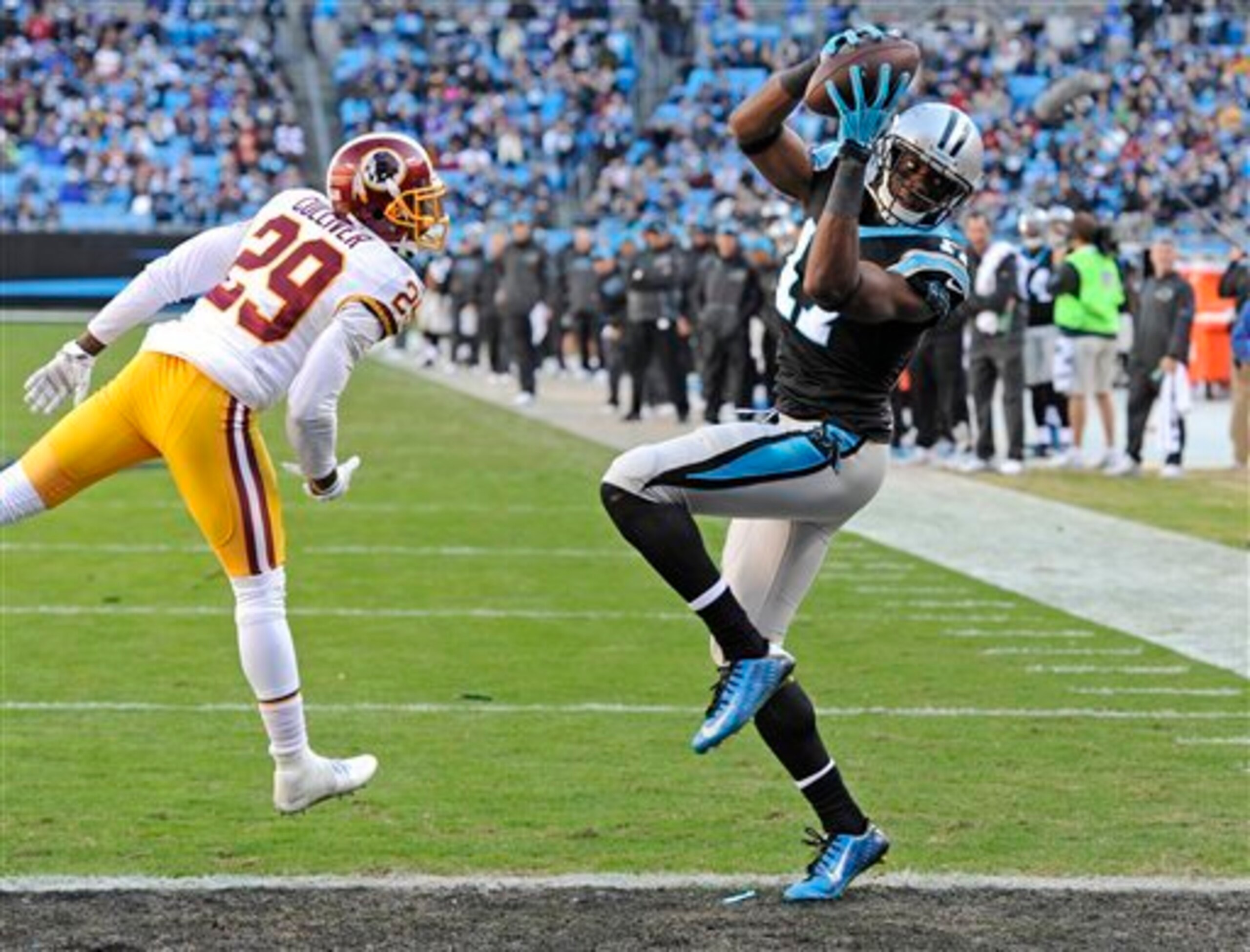 Devin Funchess had a very solid day in his first NFL start.