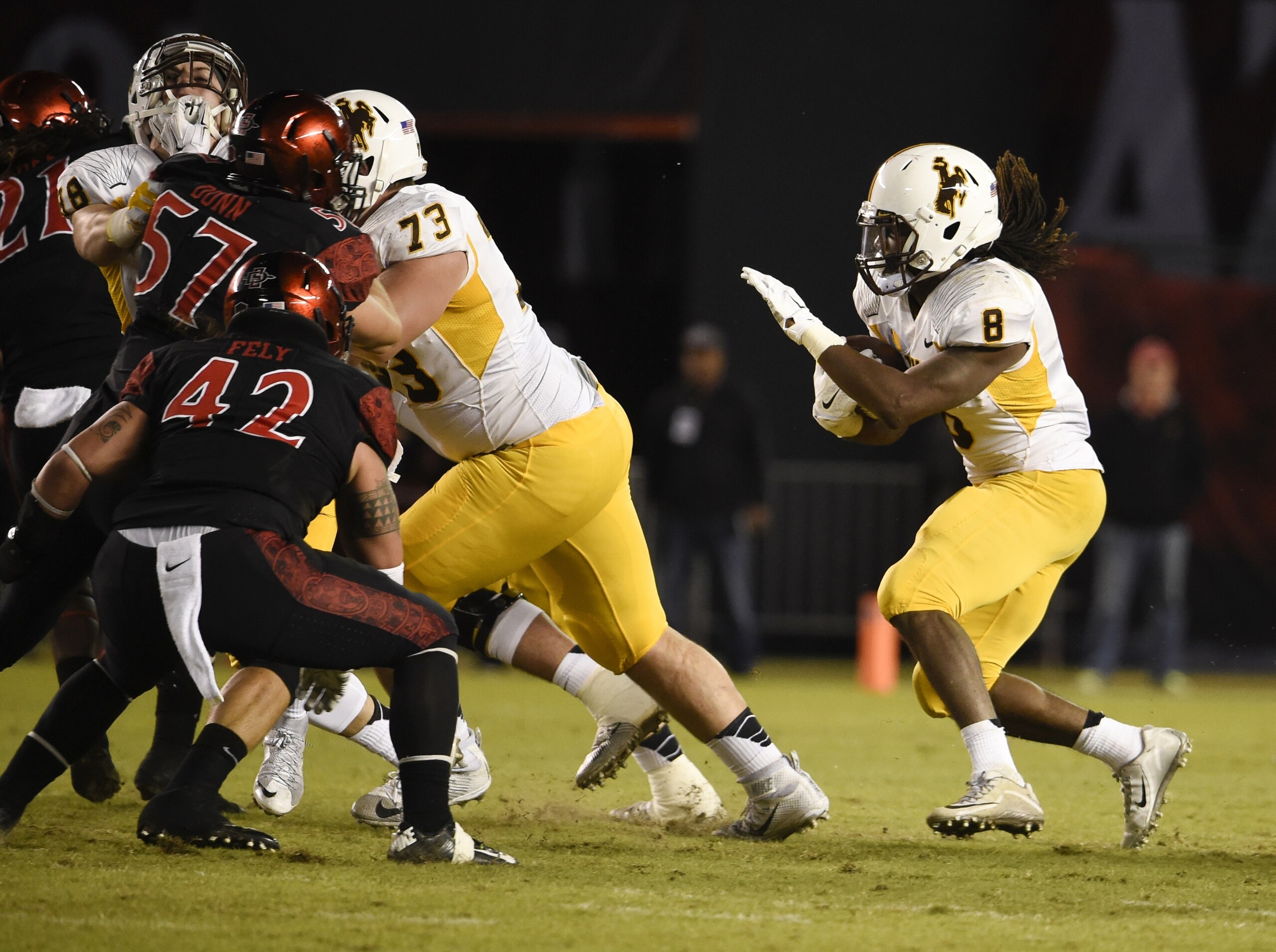 Tailback Brian Hill has been exceptional in Wyoming's backfield this fall.