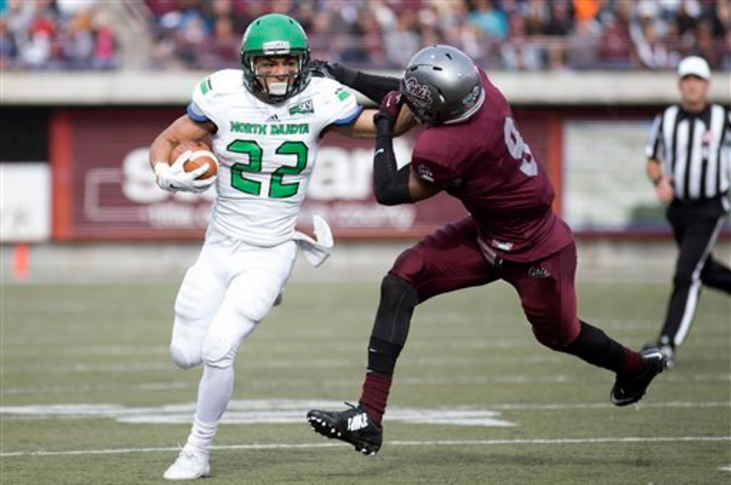 Freshman John Santiago made a splash for North Dakota this fall.