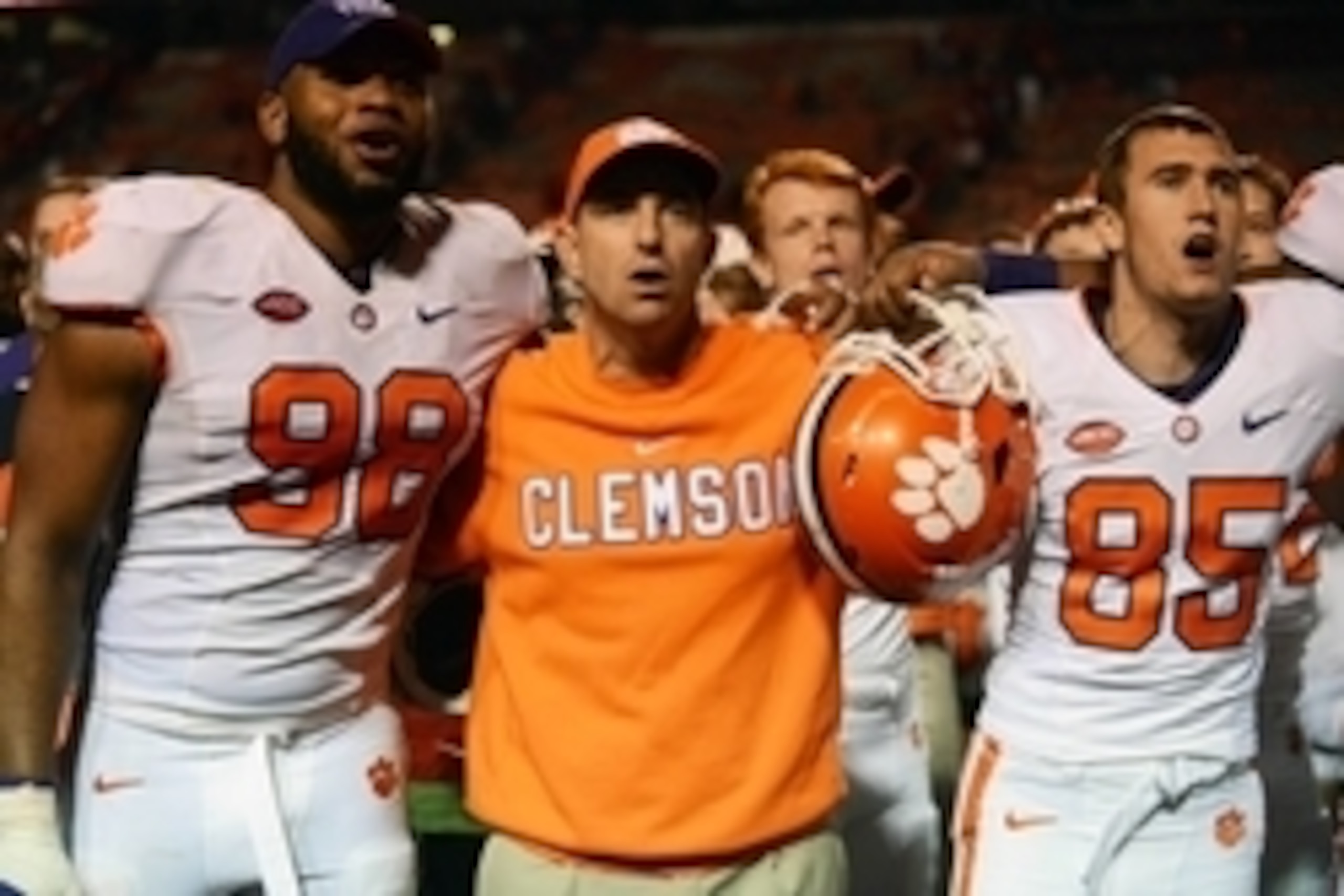 Clemson HC Dabo Swinney (center) Clemson HC Dabo Swinney (center)