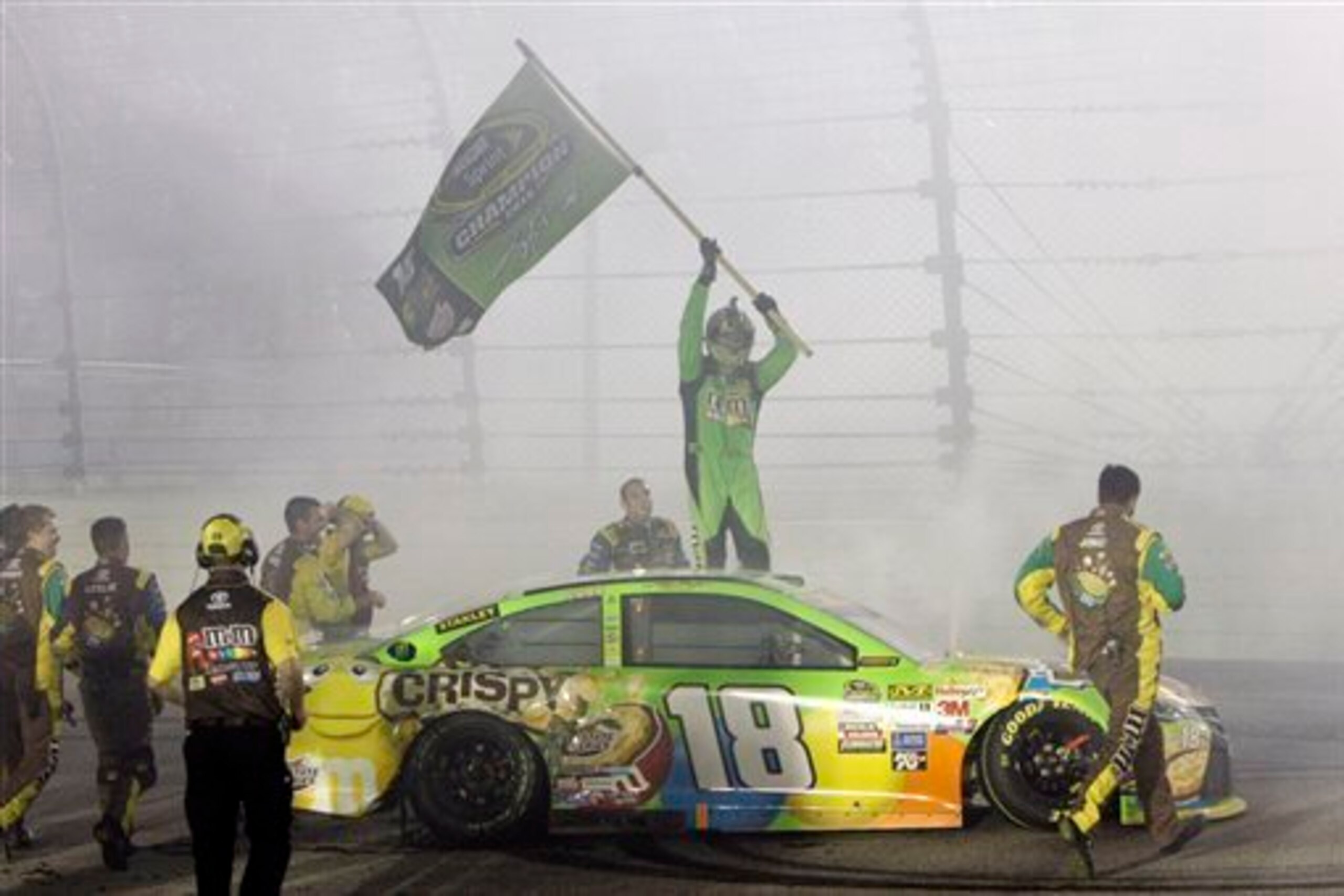 When all was said and done, Kyle Busch stood as the flag-waving 2015 Sprint Cup champion.