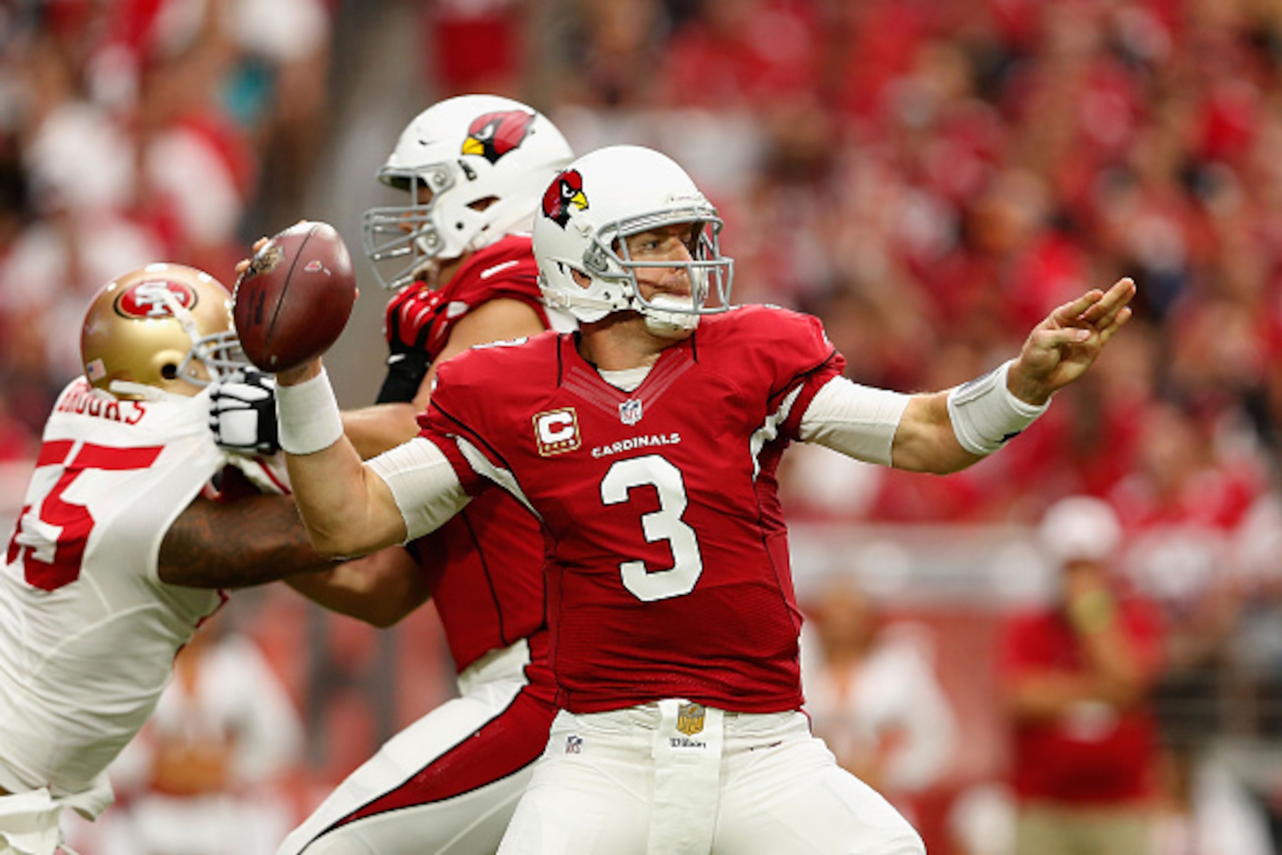 Cardinals quarterback Carson Palmer is playing at an MVP-caliber level in 2015.