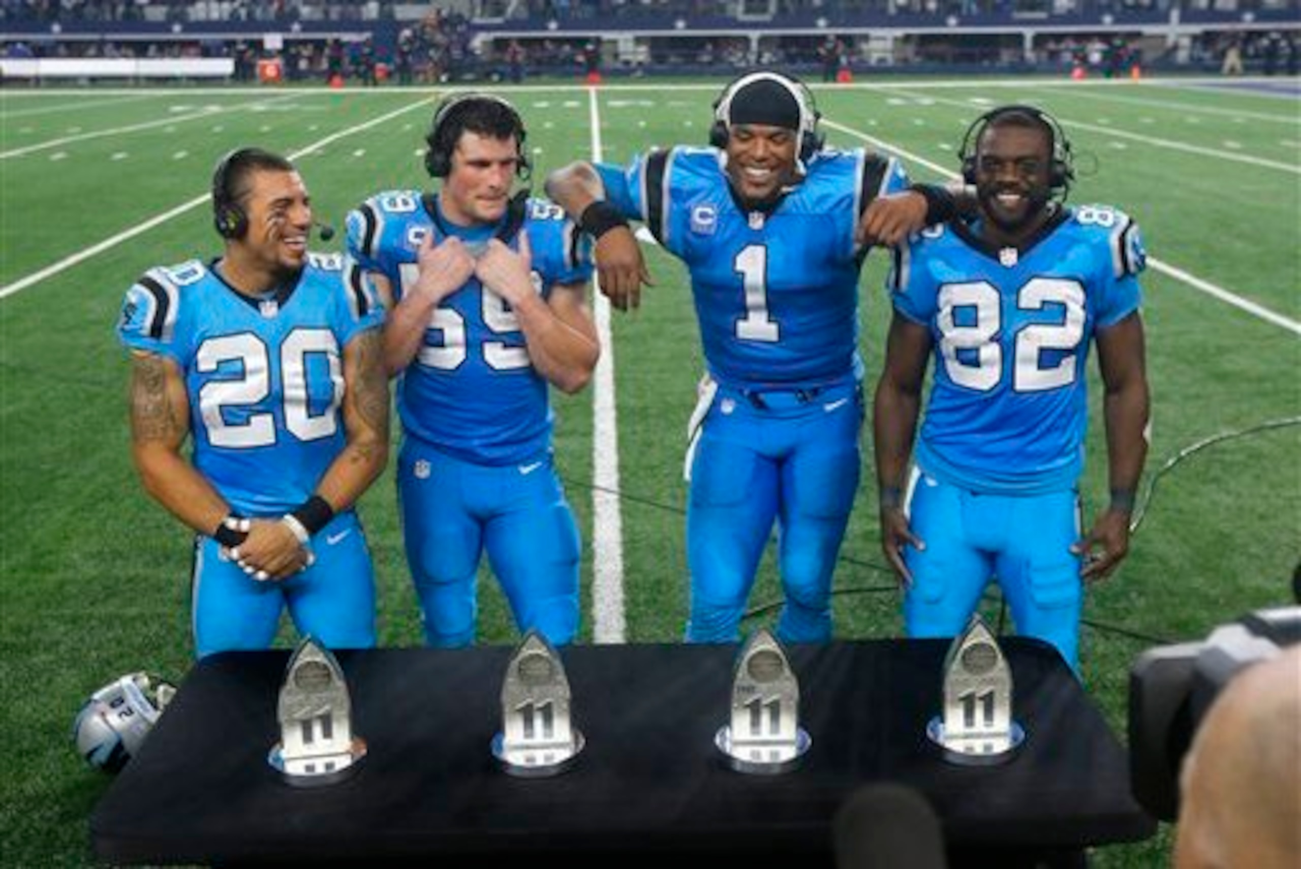 The Panthers, led by their defense, improved to 11-0 against Dallas.