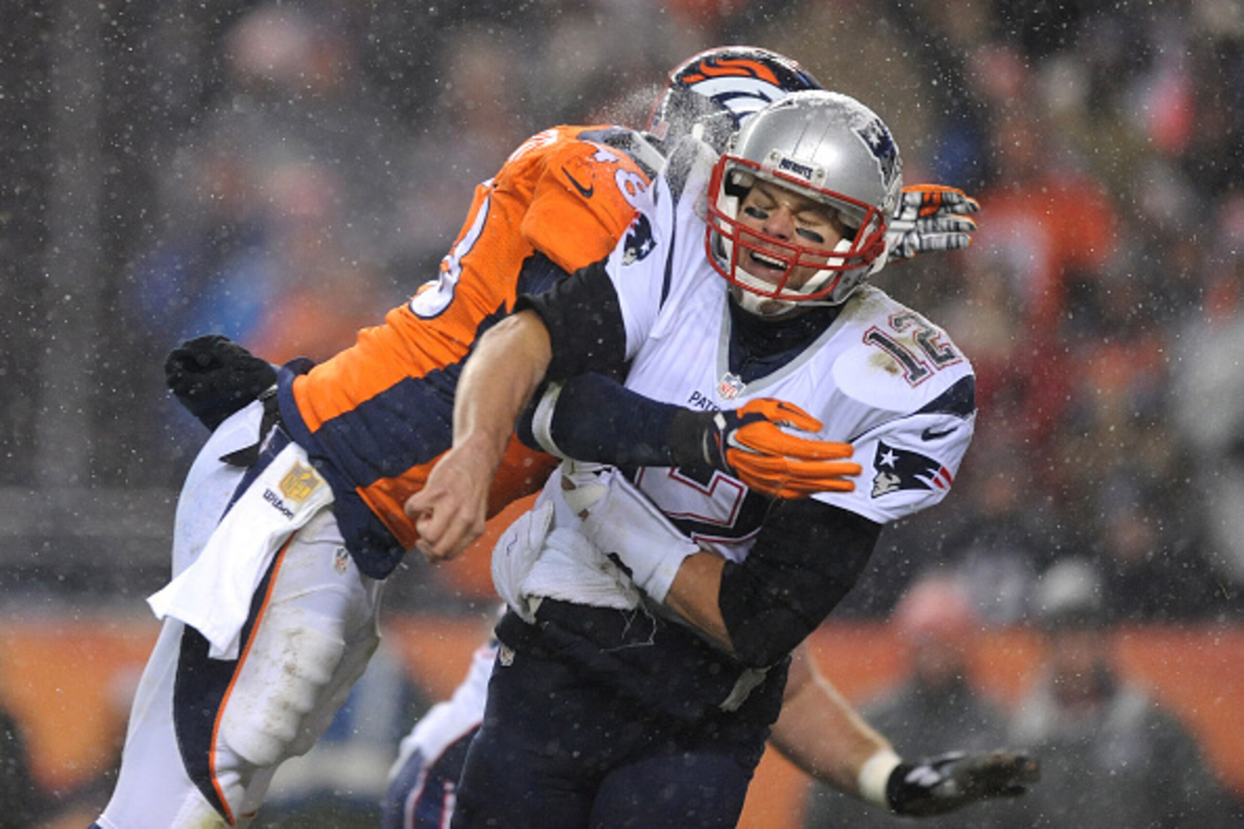 The Pats were finally sacked against the Broncos.