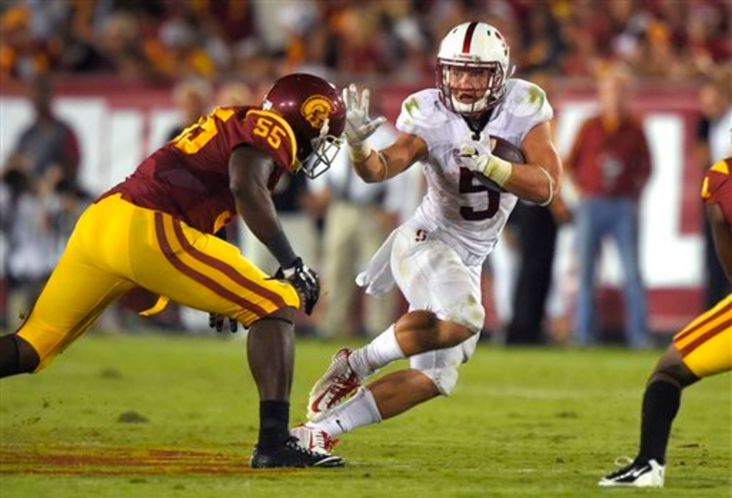Stanford RB Christian McCaffrey (right)