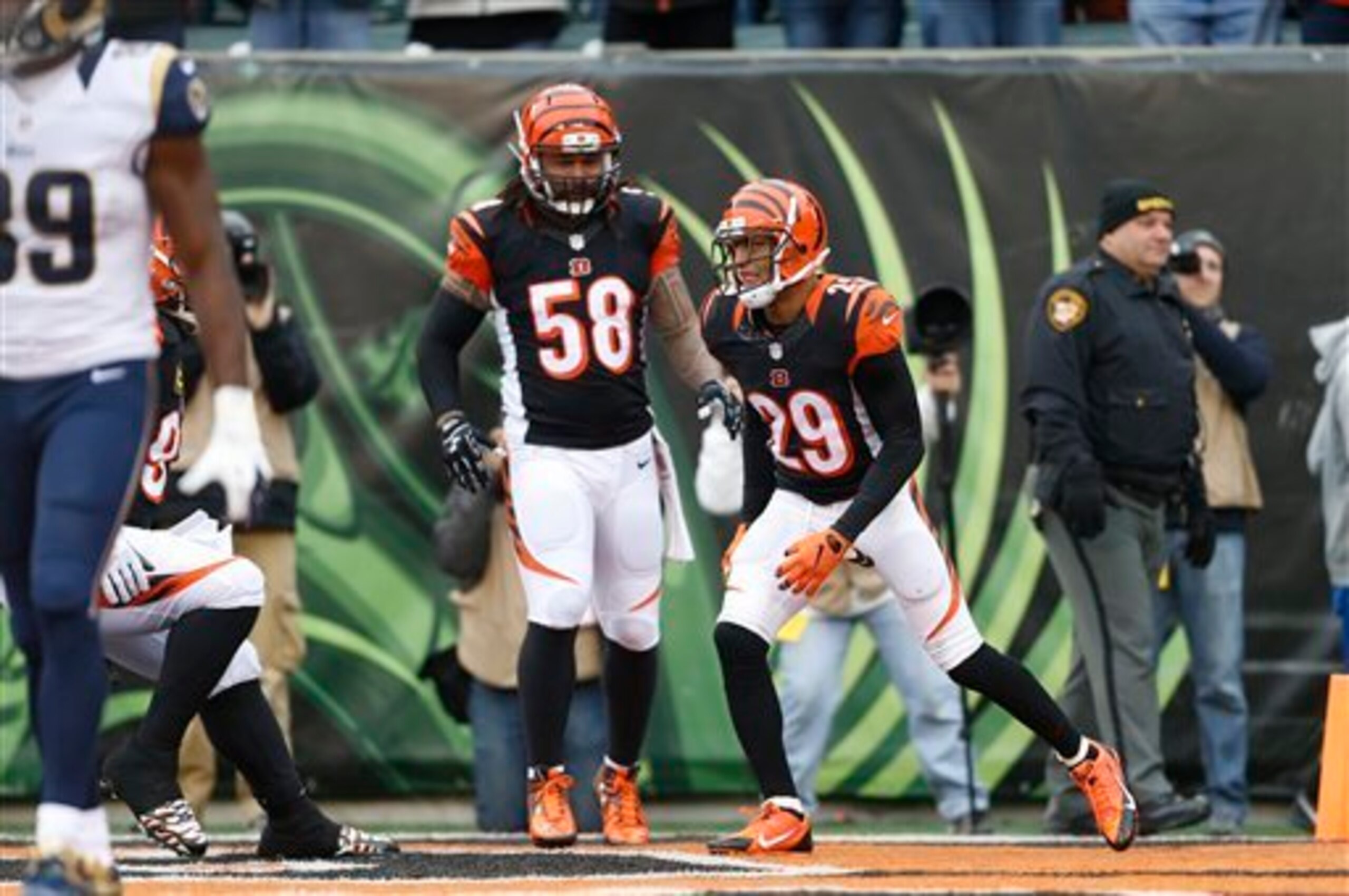 Leon Hall and the secondary continued the strong play against the Rams.