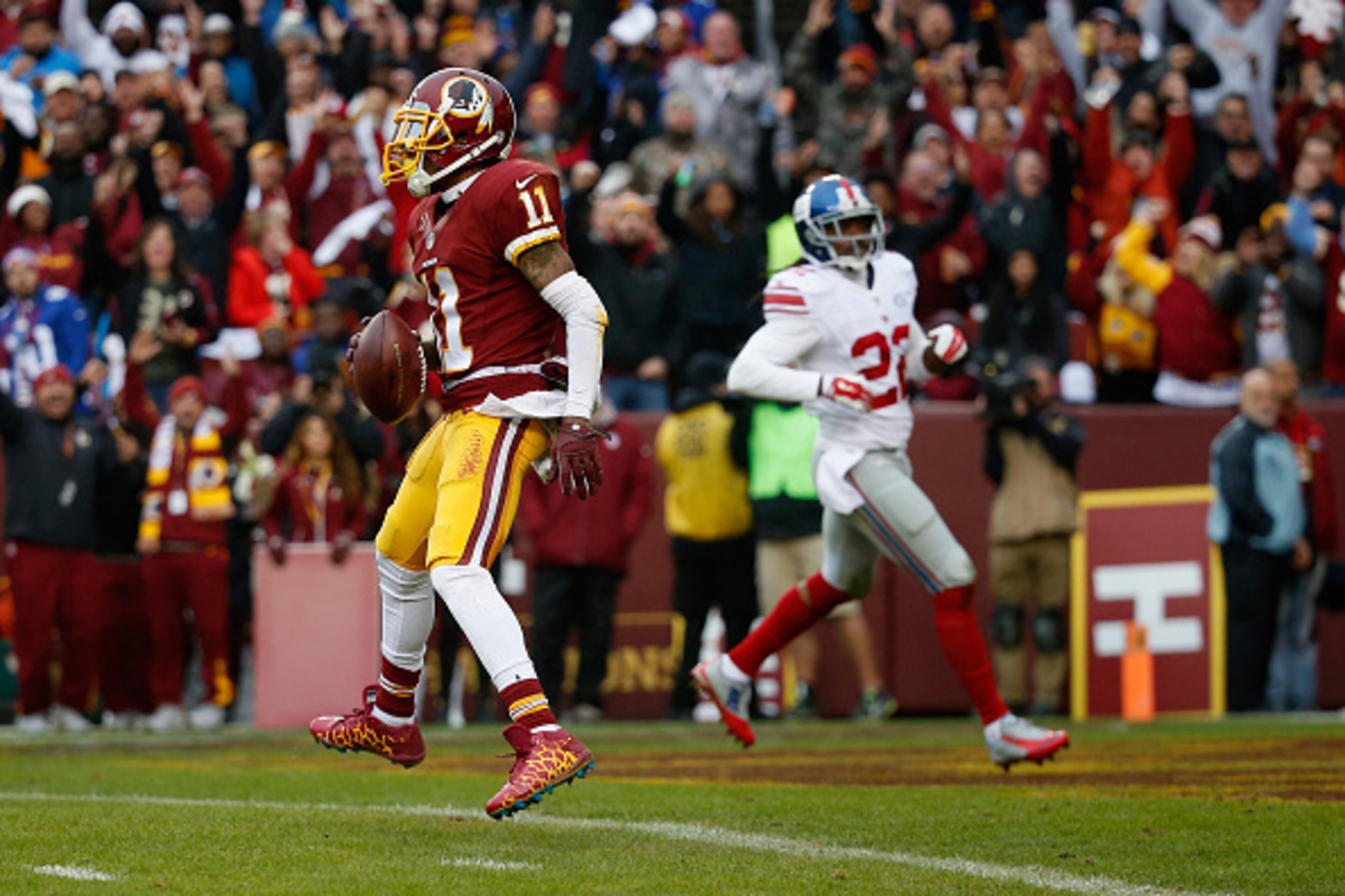 Washington has much to celebrate following its long-awaited victory over the Giants. Washington has much to celebrate following its long-awaited victory over the Giants.