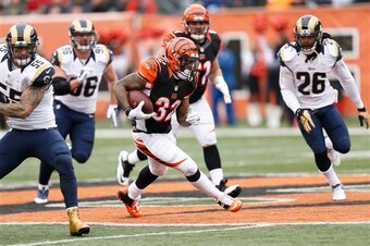 Sunday seems like another Jeremy Hill game.