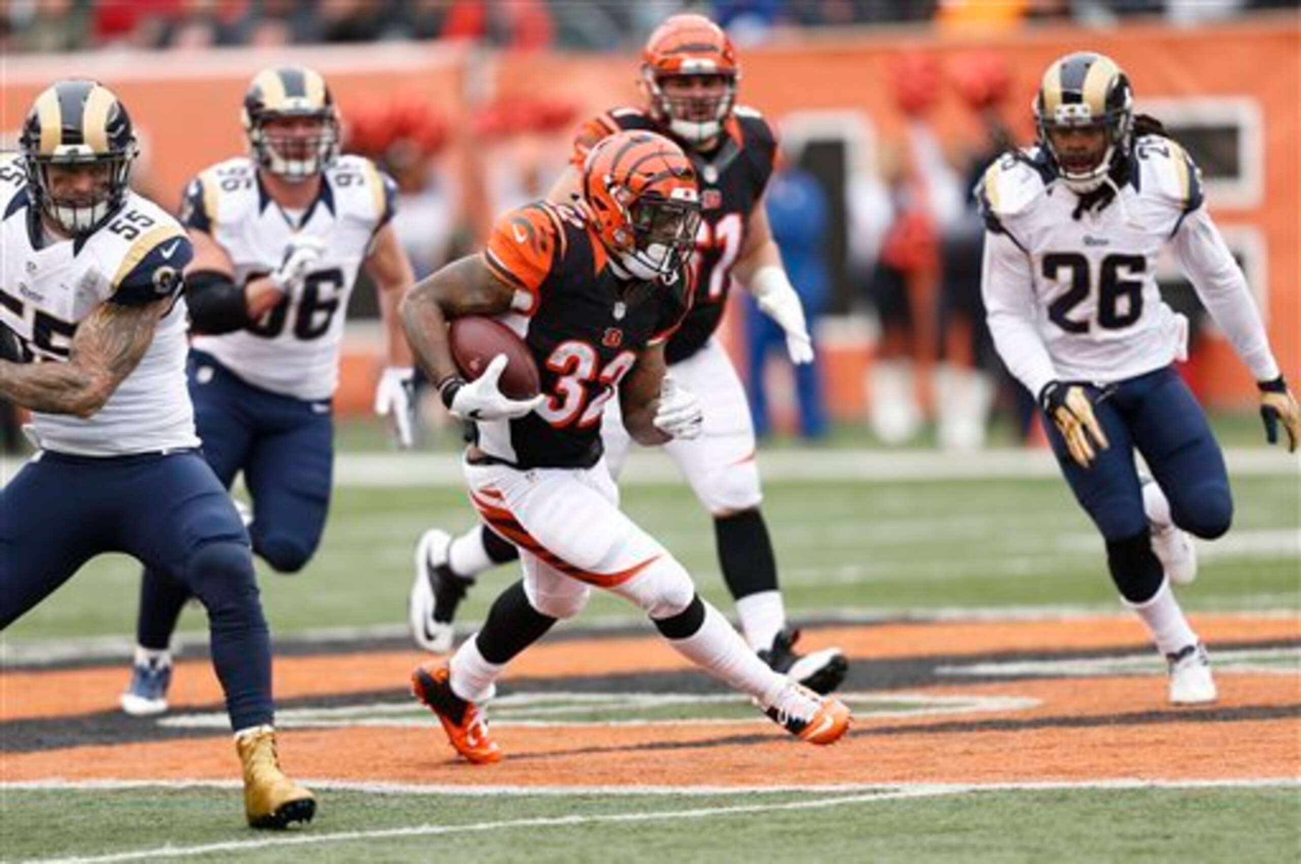 Sunday seems like another Jeremy Hill game.