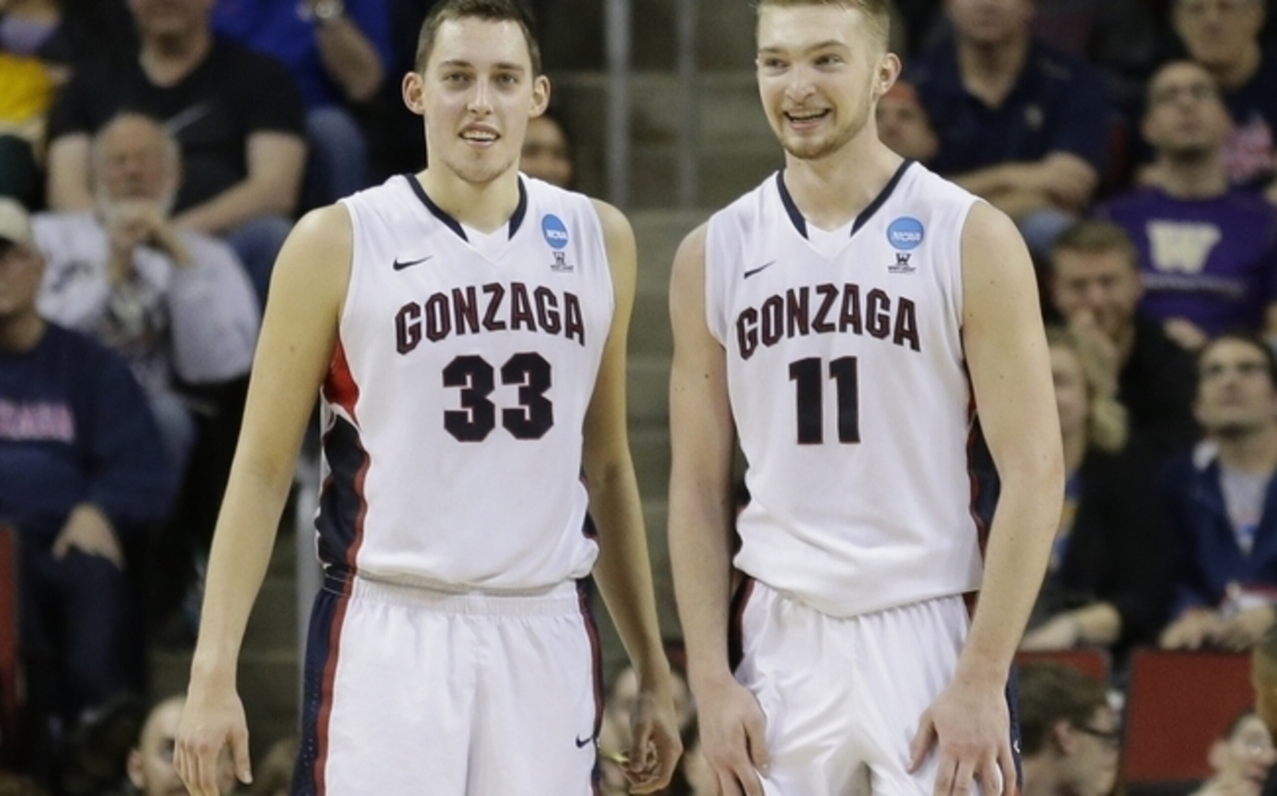 Kyle Wiltjer (left) and Domantas Sabonis