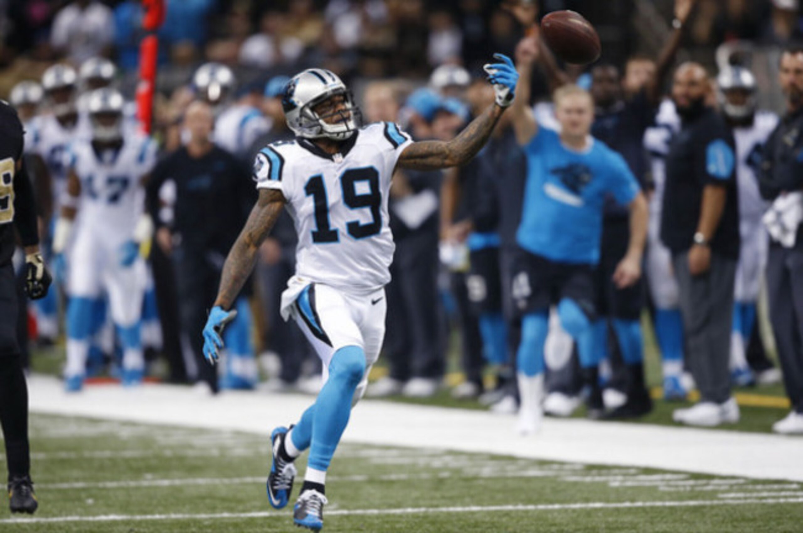 Even with some dropped passes, nomadic return man/wide receiver Ted Ginn Jr. is putting up numbers with the Panthers. Even with some dropped passes, nomadic return man/wide receiver Ted Ginn Jr. is putting up numbers with the Panthers.
