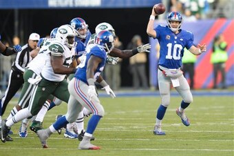 Despite dropping a winnable games versus the Jets, Eli Manning and Co. still find themselves tied for first atop the NFC East.