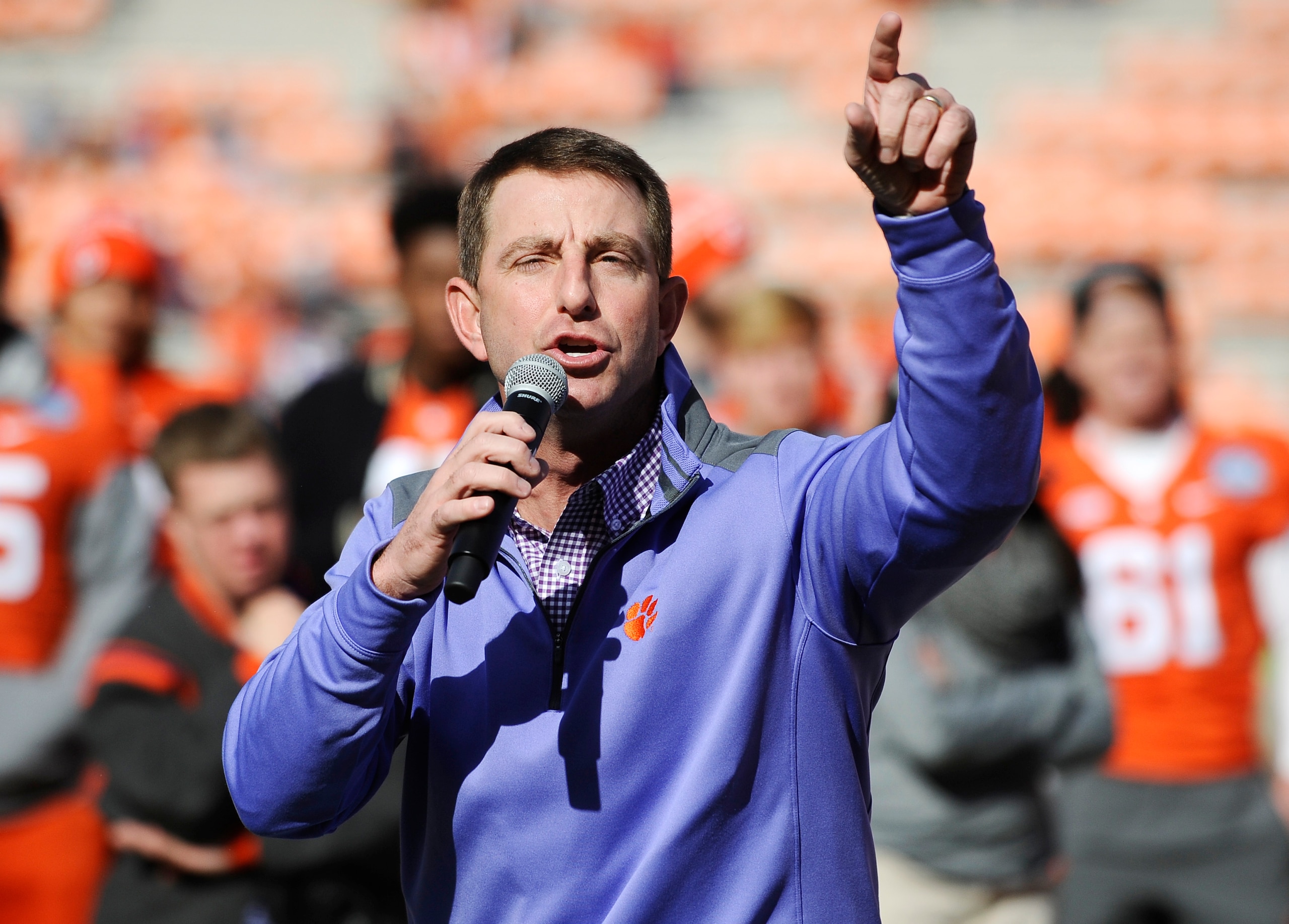 Clemson threw a pizza party for 20,000 fans Saturday, but Dabo Swinney hopes the real party is at the national title game. Clemson threw a pizza party for 20,000 fans Saturday, but Dabo Swinney hopes the real party is at the national title game.