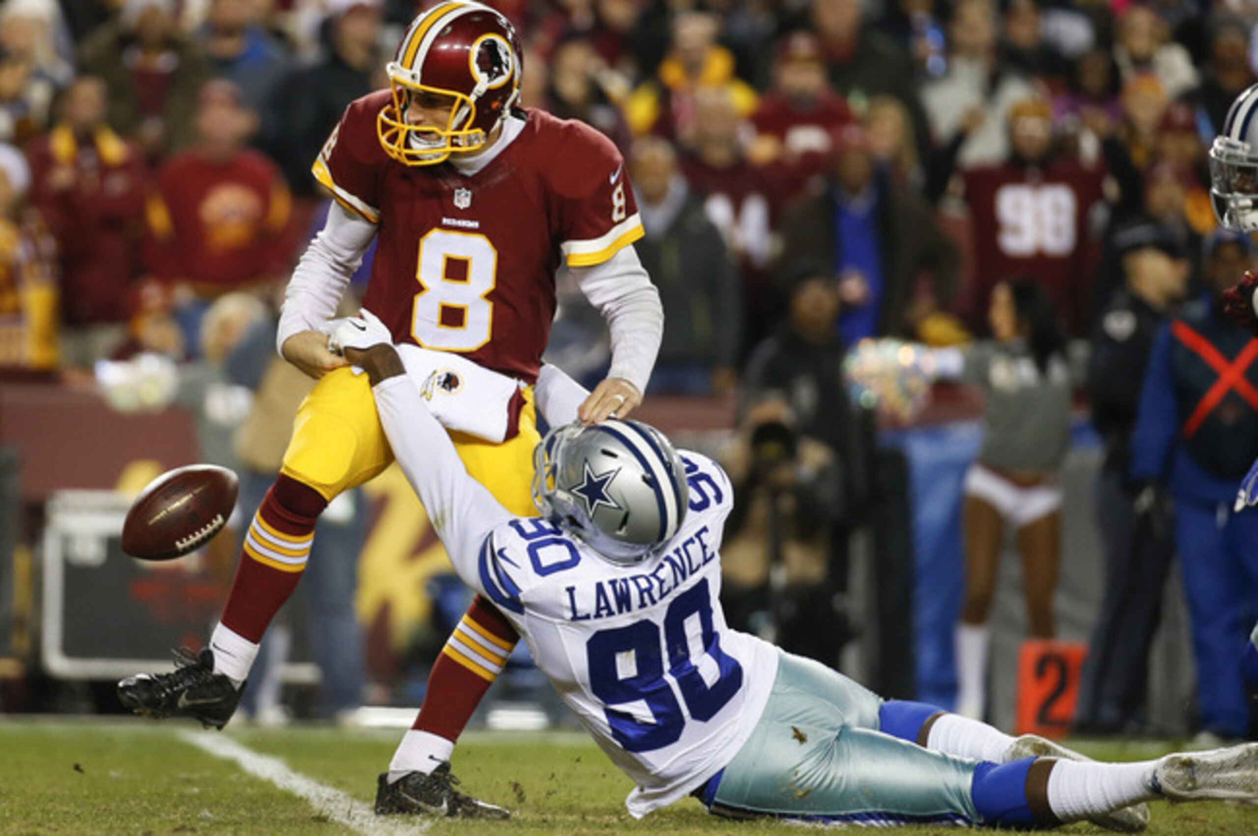 Cousins' command of the line  of scrimmage and playbook was poor.