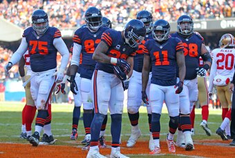 Matt Forte (22) scored his first touchdown since Week 6 on Sunday against the San Francisco 49ers.