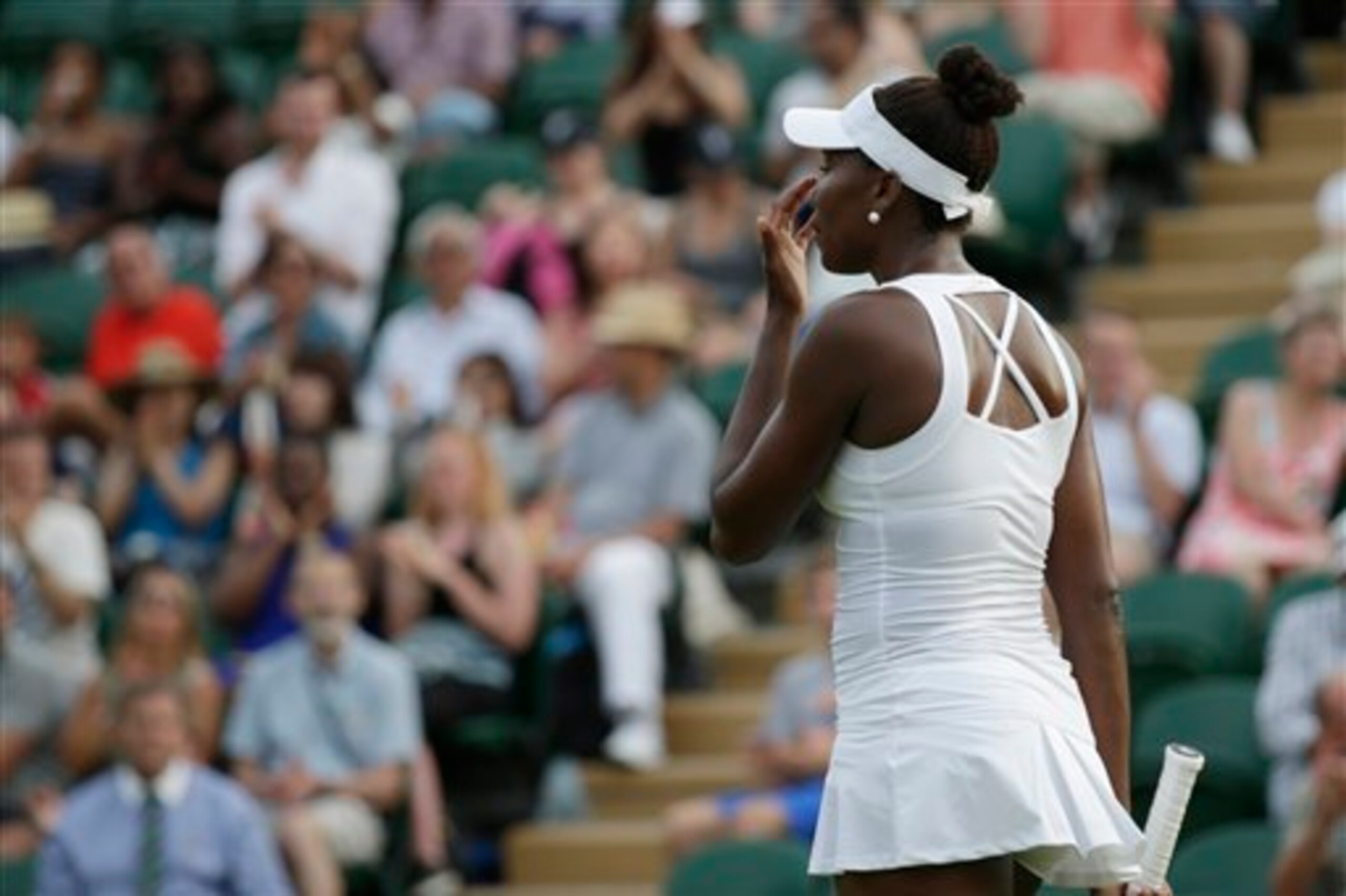 Venus Williams during a match at the 2015 Wimbledon Championships.