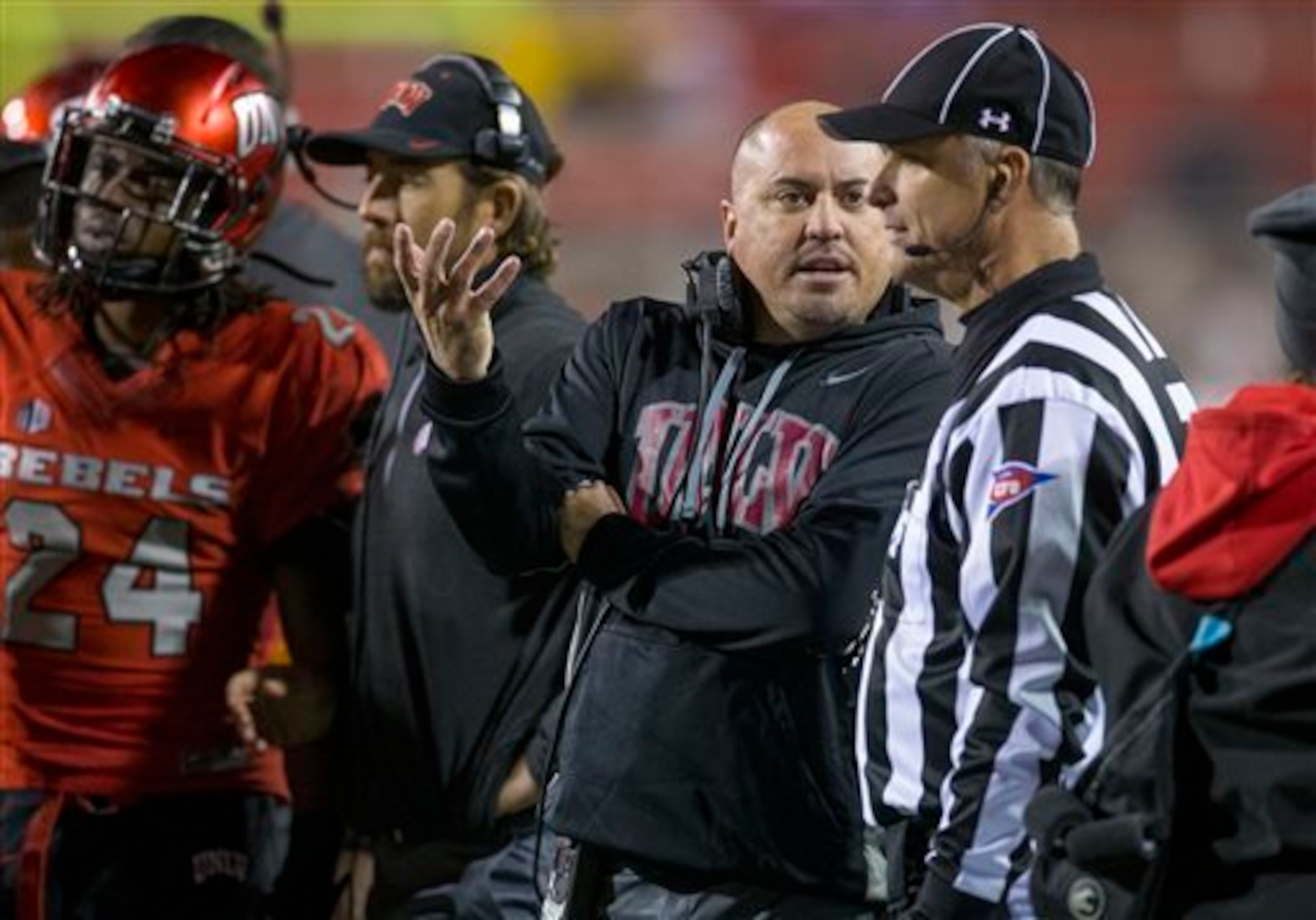Tony Sanchez showed some progress in his first season at UNLV.
