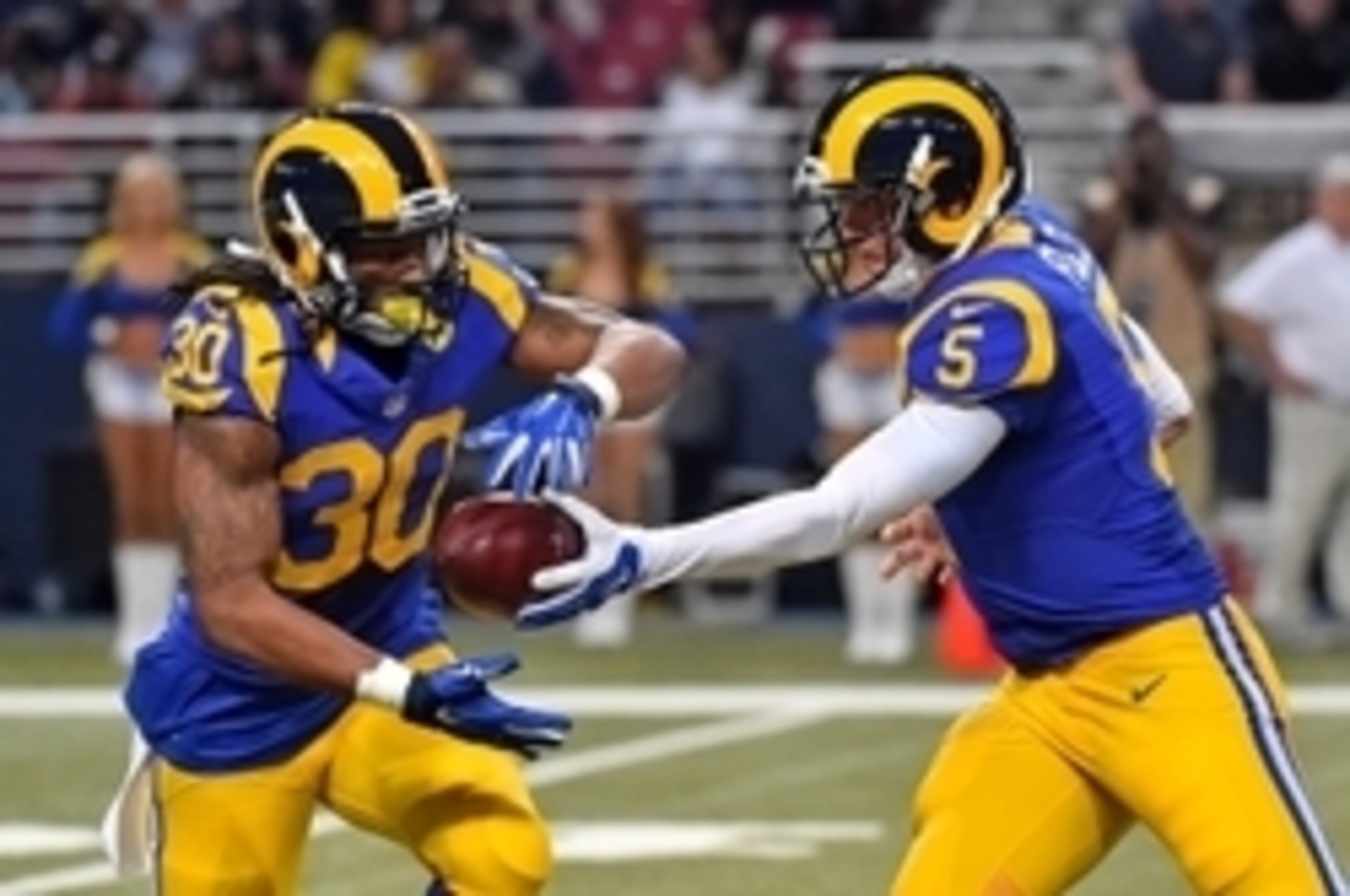 The quarterback situation in St. Louis is one of the biggest concerns for Todd Gurley. The quarterback situation in St. Louis is one of the biggest concerns for Todd Gurley.