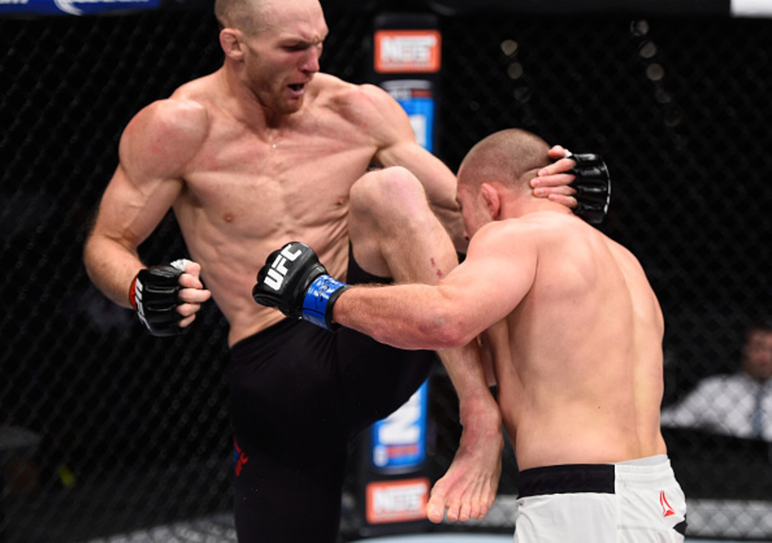 Ryan LaFlare (left) defeated Mike Pierce on the TUF 22 Finale undercard.