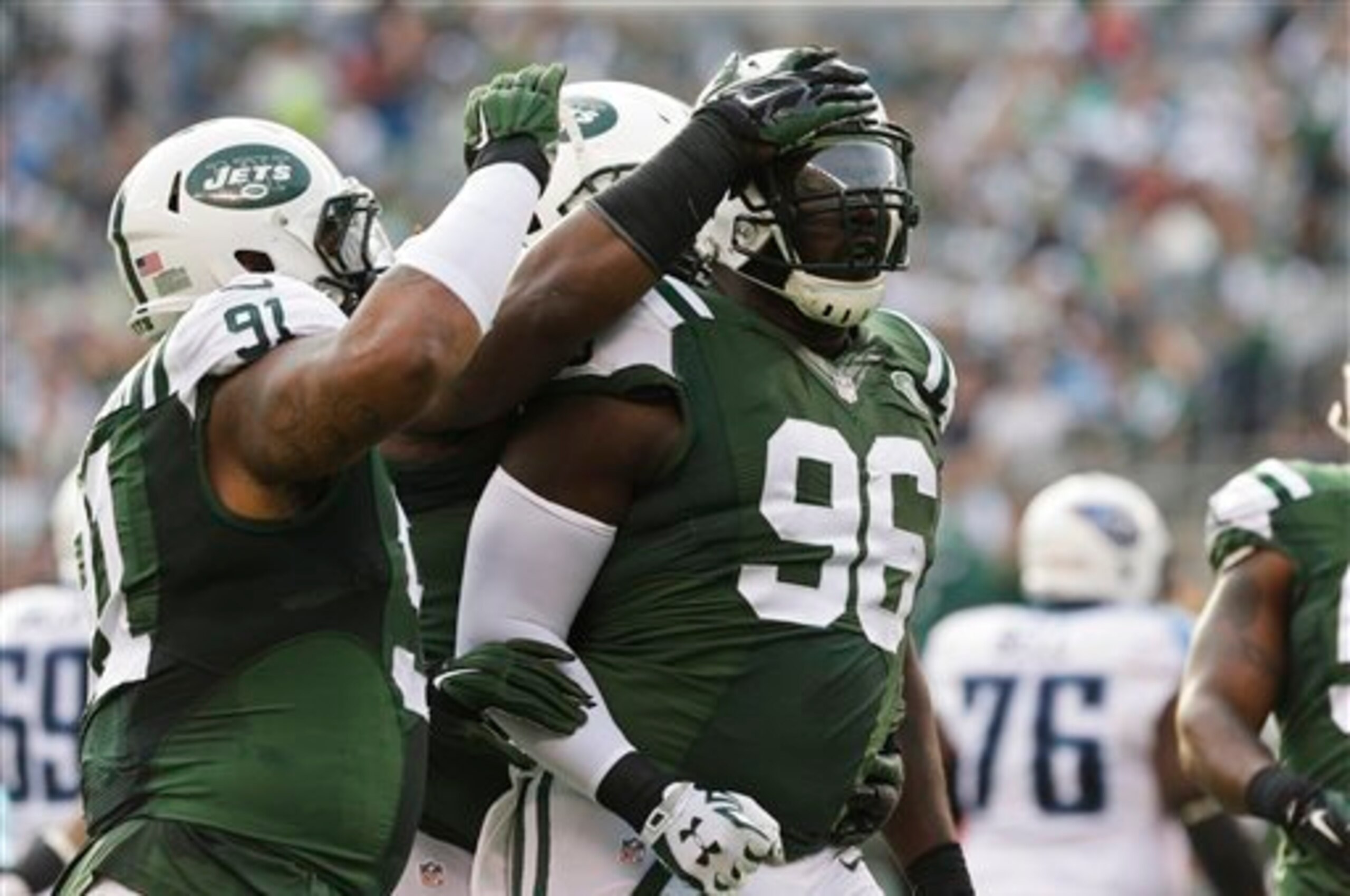 Muhammad Wilkerson sacked Marcus Mariota three times Sunday.