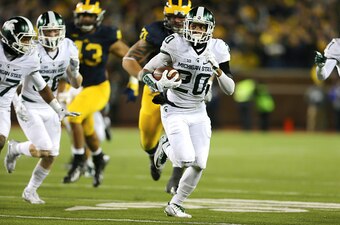 Jalen Watts-Jackson's fumbled punt return on the last play gave Michigan State a stunning 27-23 win over Michigan.