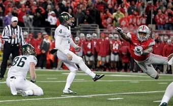 Michael Geiger's final-play field goal lifted Michigan State to a huge win at Ohio State.