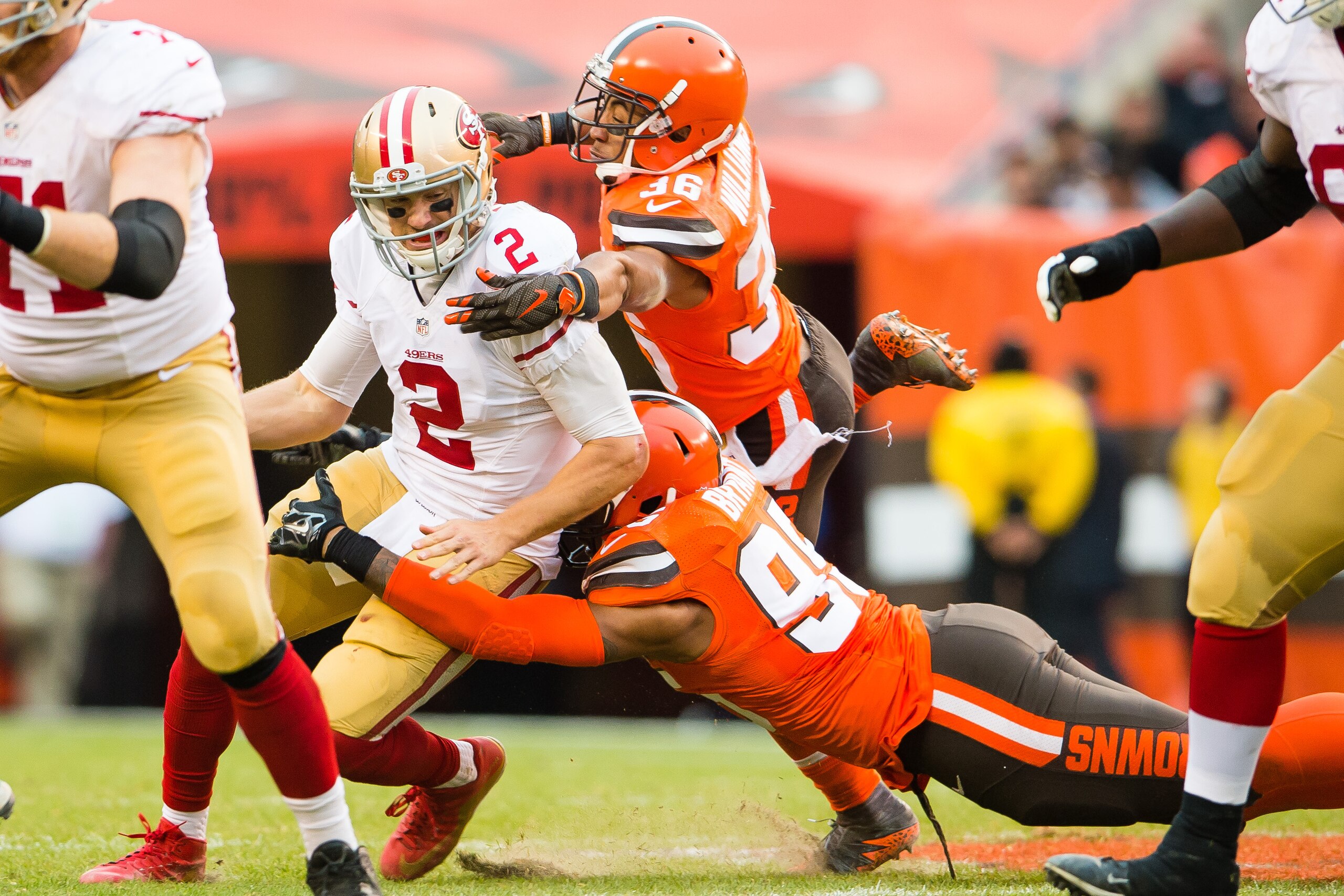 The emergence of Cleveland's pass rush was a big story in Week 14.