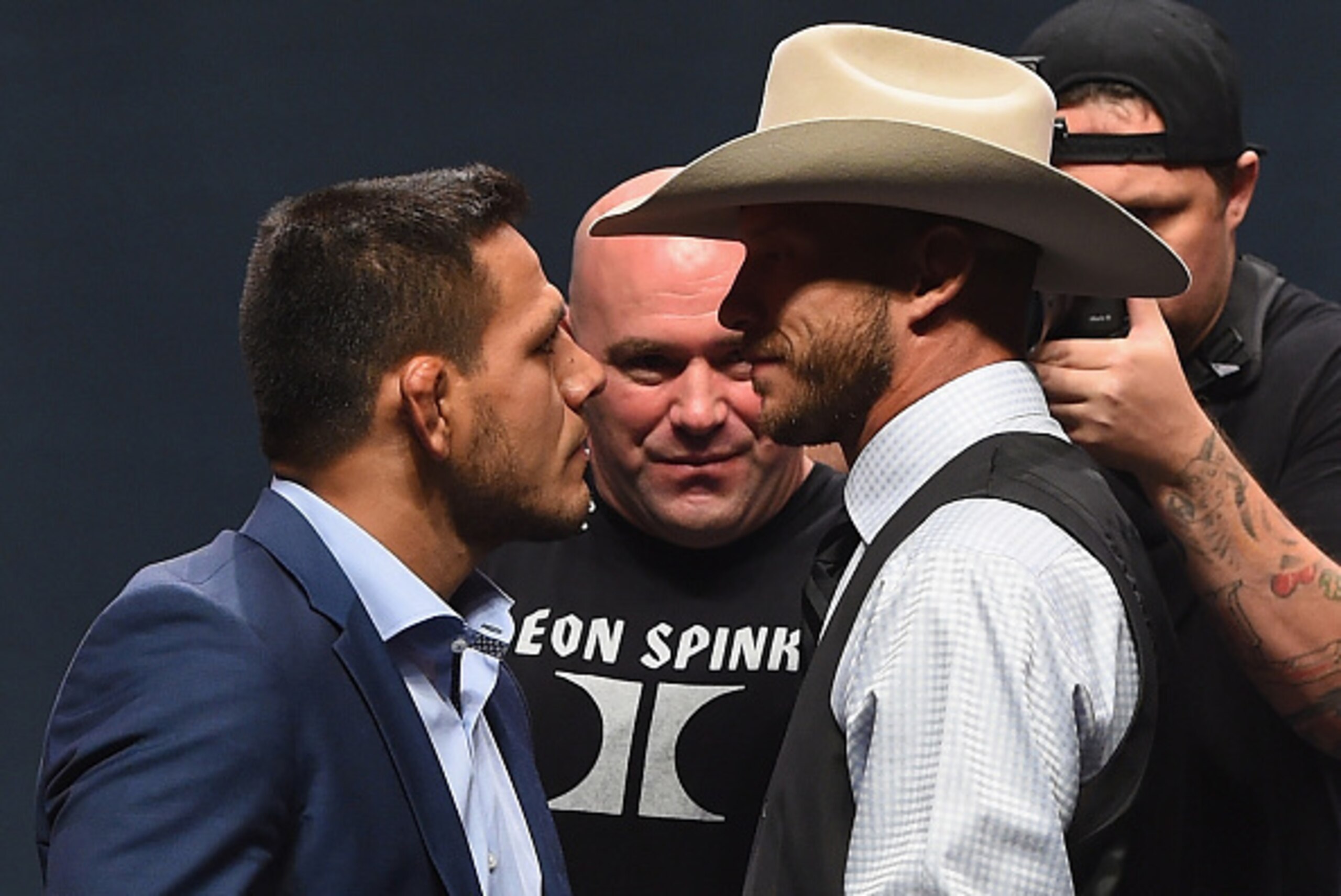UFC lightweight champion Rafael dos Anjos and title challenger Donald Cerrone meet Saturday for the gold.