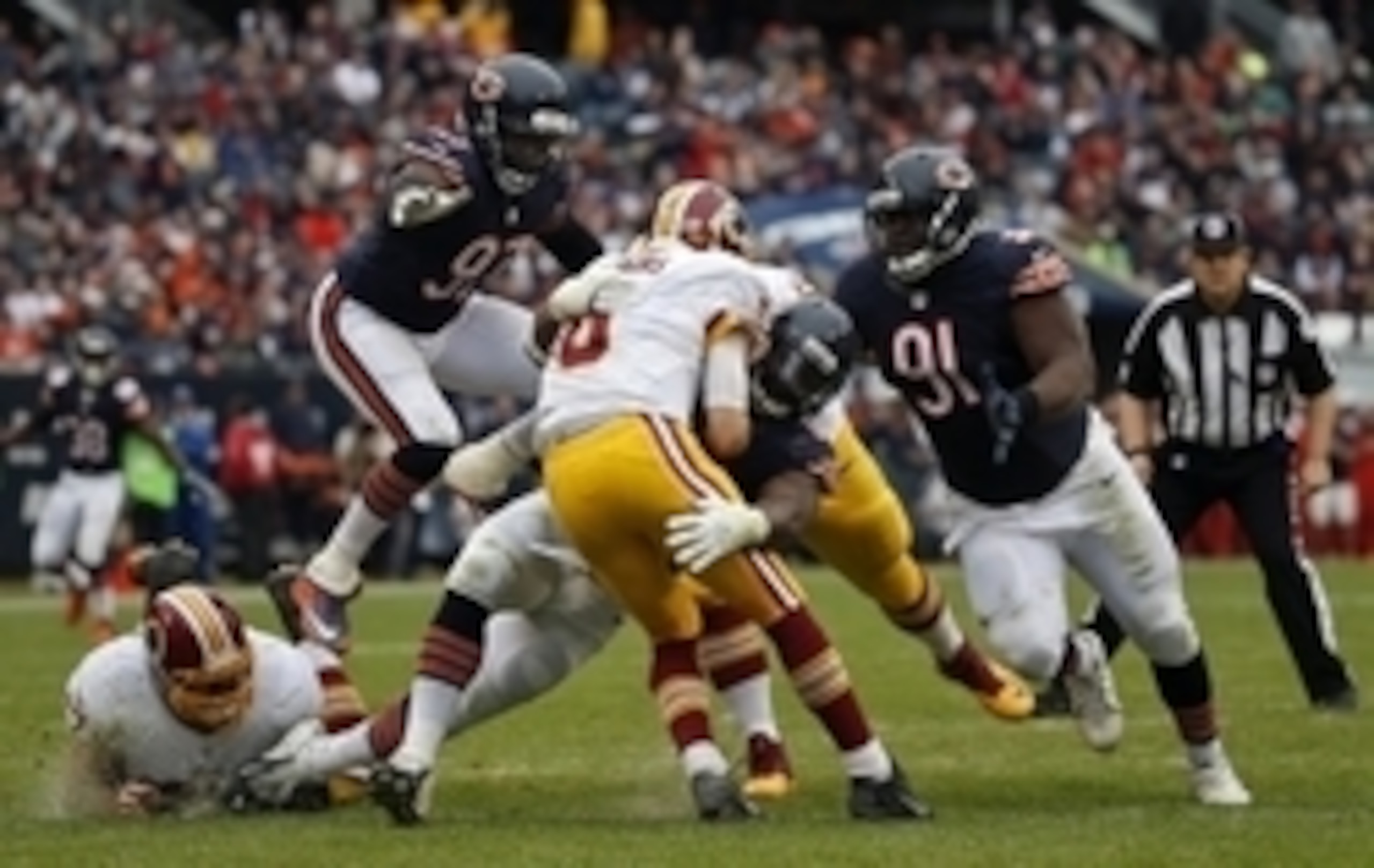 Williams left Cousins exposed more than once in the Windy City.